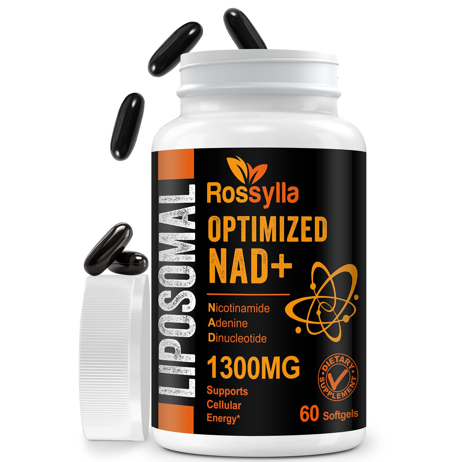 Rossylla Liposomal NAD+ Supplement 1300 mg Softgel, 60 Count
