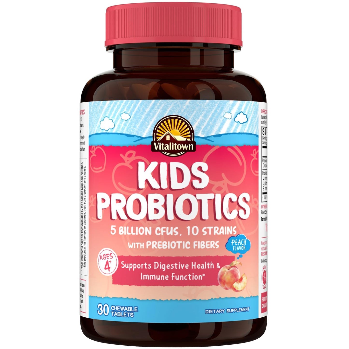 Vitalitown Kids Probiotics with Prebiotics Tablet, 30 Count