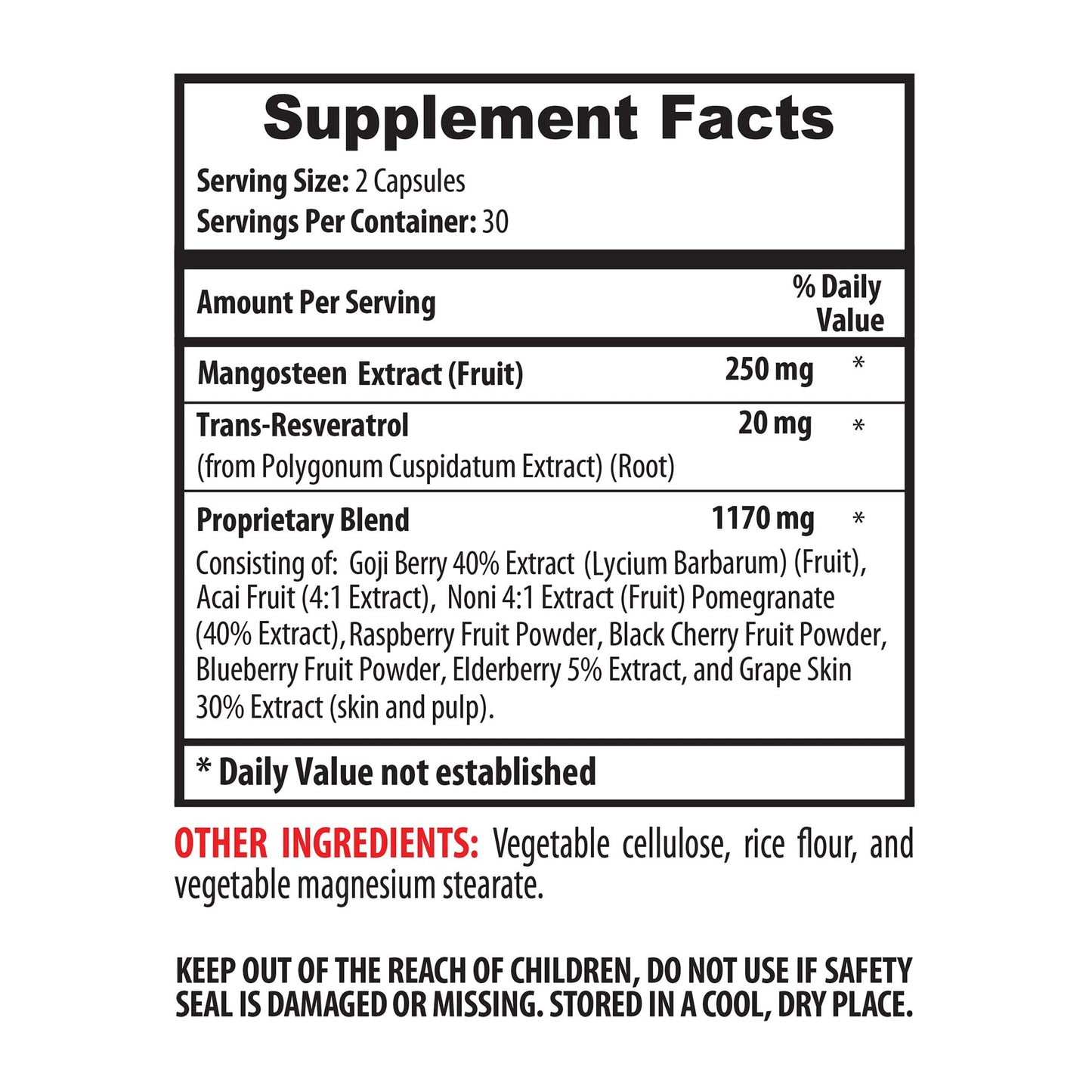 SPORT SUPPLEMENTS Mangosteen Extract Complex 1440MG Capsule 60 Count