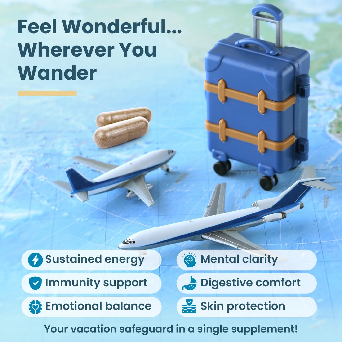 TravelVita Natural Travel Pills Capsules 60