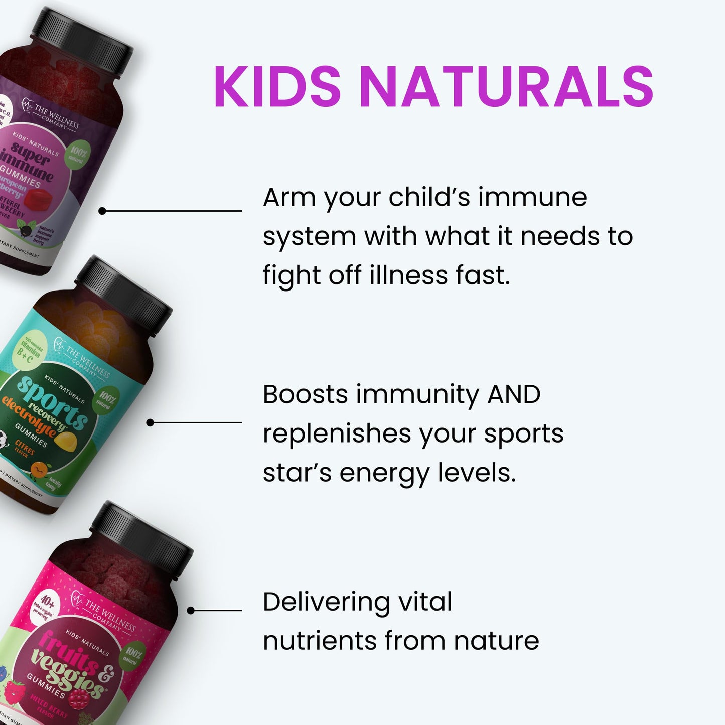 The Wellness Company Kids Naturals Sport Recovery Gummies 120 Count