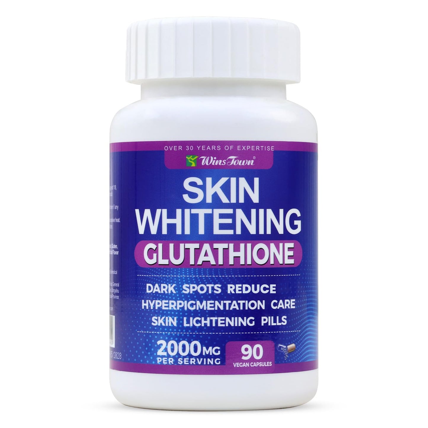 Wins Town Skin Whitening Glutathione Capsules, 90 Count