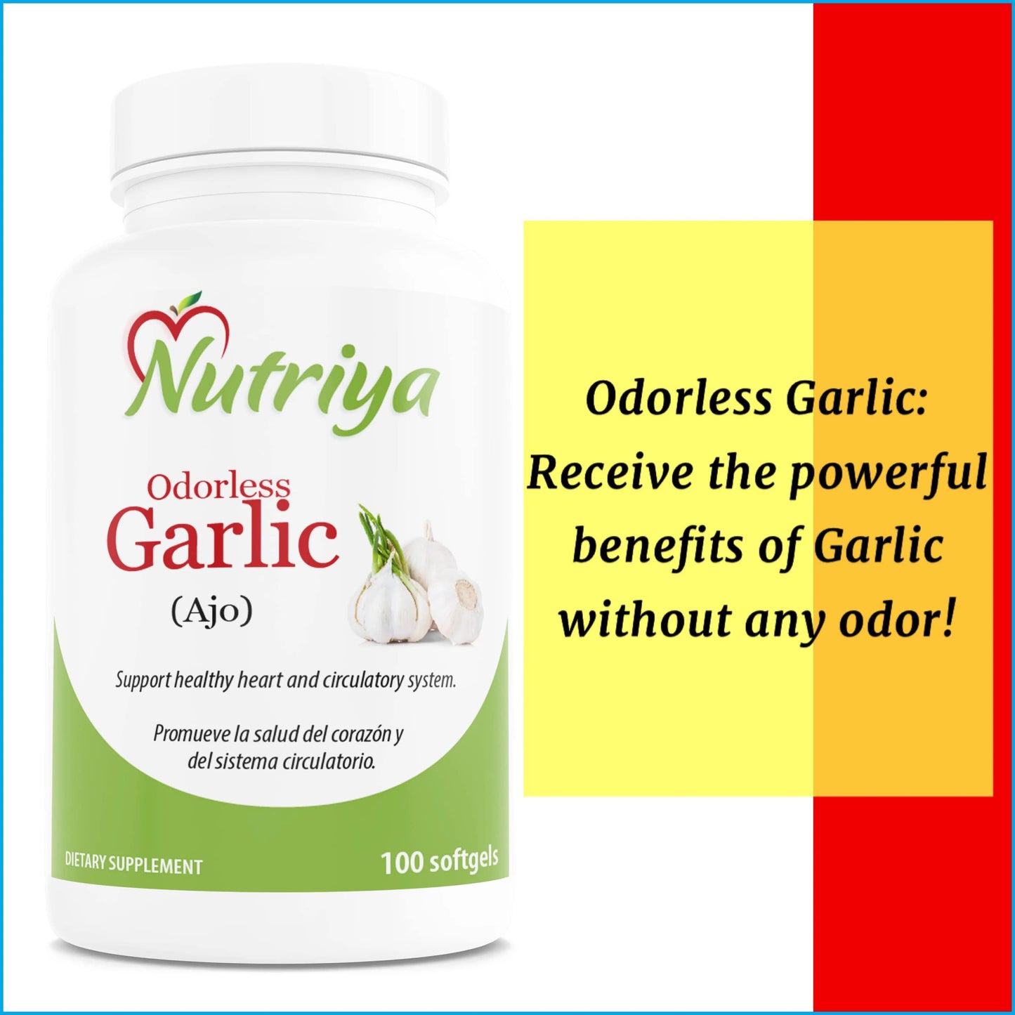 Nutriya Odorless Garlic (AJO) Softgels 100