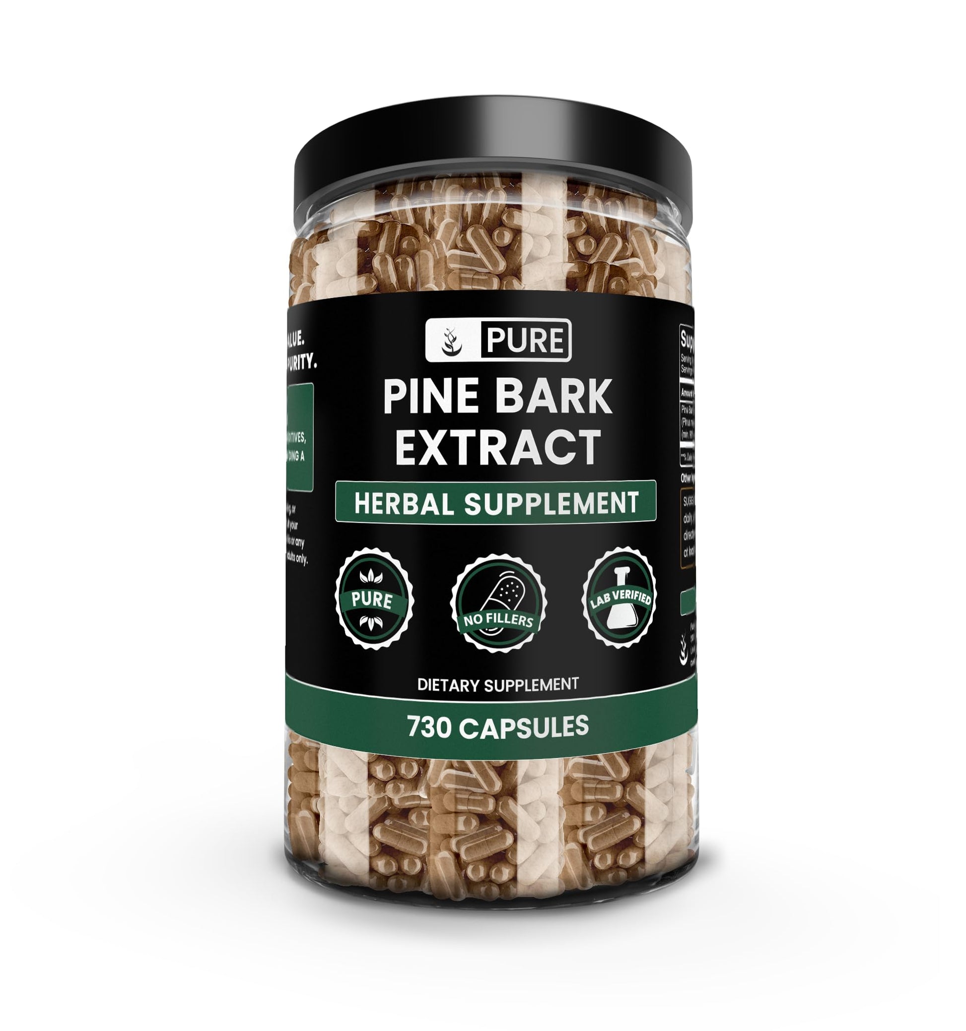 PURE ORIGINAL INGREDIENTS Pine Bark Extract Capsules 730