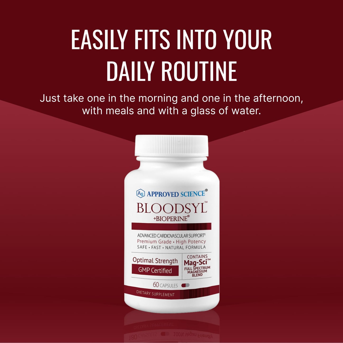 Approved Science Bloodsyl Blood Pressure Support Capsules 120 Count