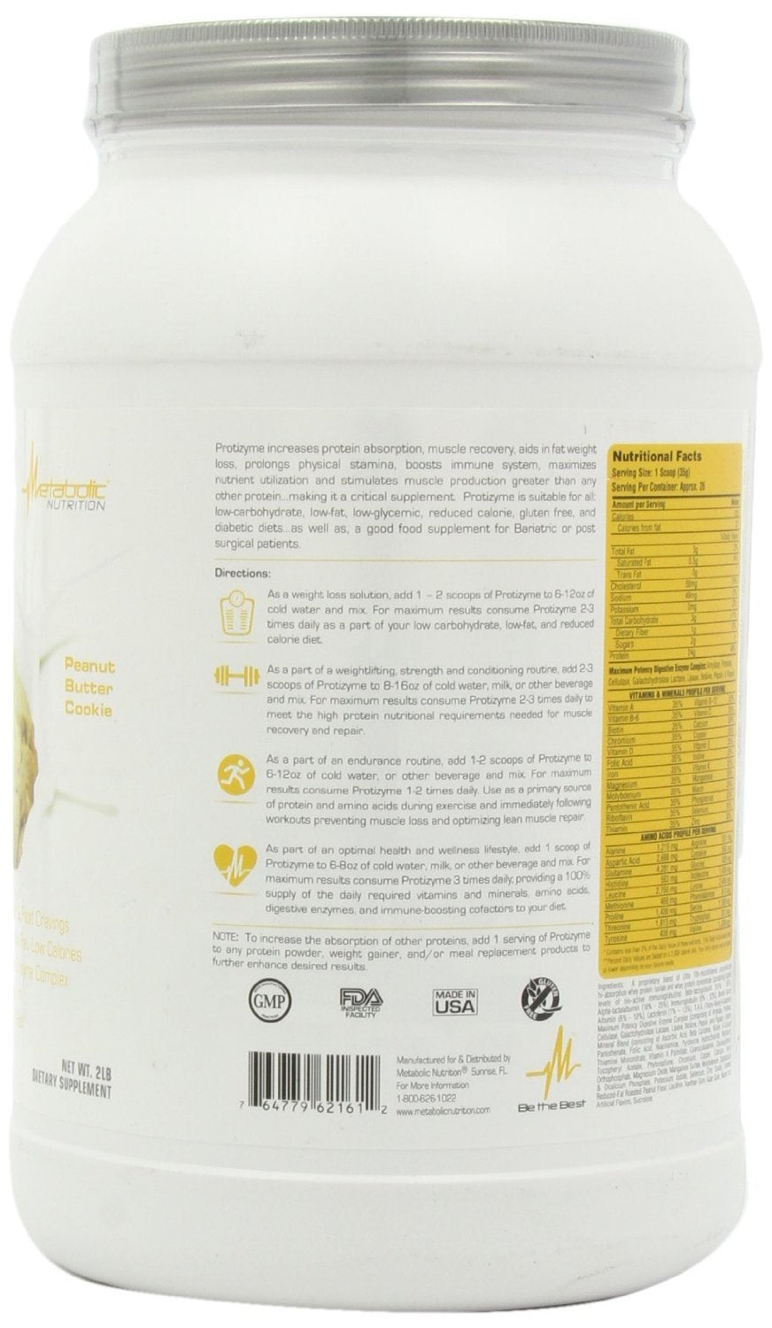 Metabolic Nutrition ProtiZyme Protein Powder 32 Servings