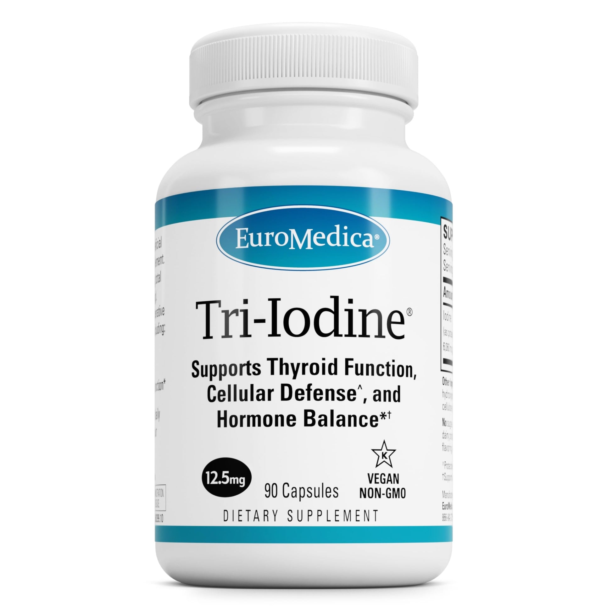EuroMedica Tri-Iodine 12.5 mg Capsules, 90 Count
