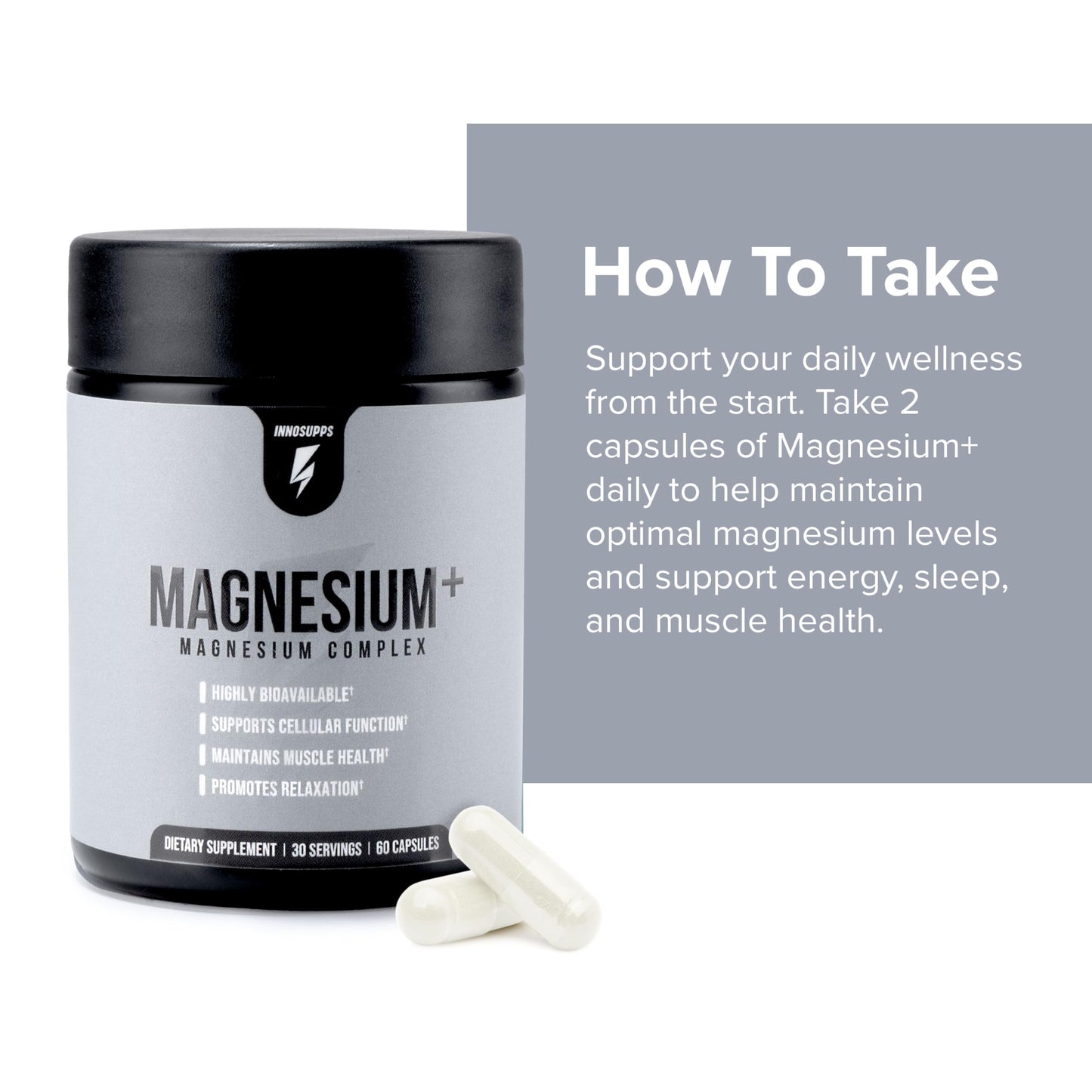 InnoSupps Magnesium Triple-Action Bioavailable Magnesium Complex Capsule 60 Capsules
