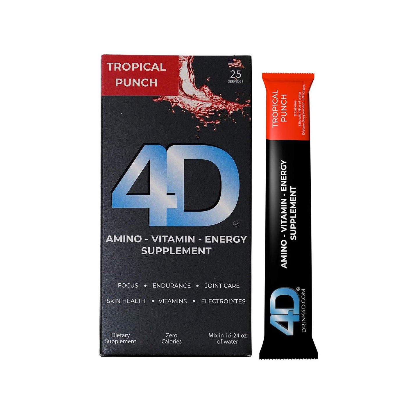 4D Clean Energy Amino-Vitamin-Energy-Supplement 25 Capsules