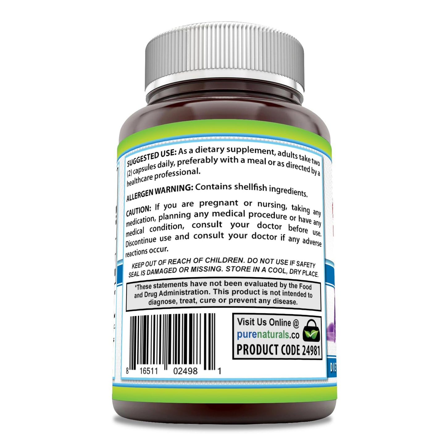 Pure Naturals Glucosamine Chondroitin & MSM Supplement, 120 Capsules