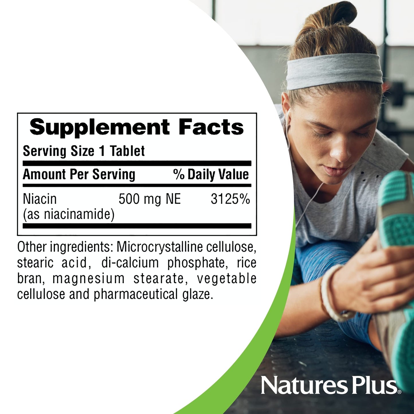 NaturesPlus Niacinamide - 500 mg Tablet, 90 Tablets