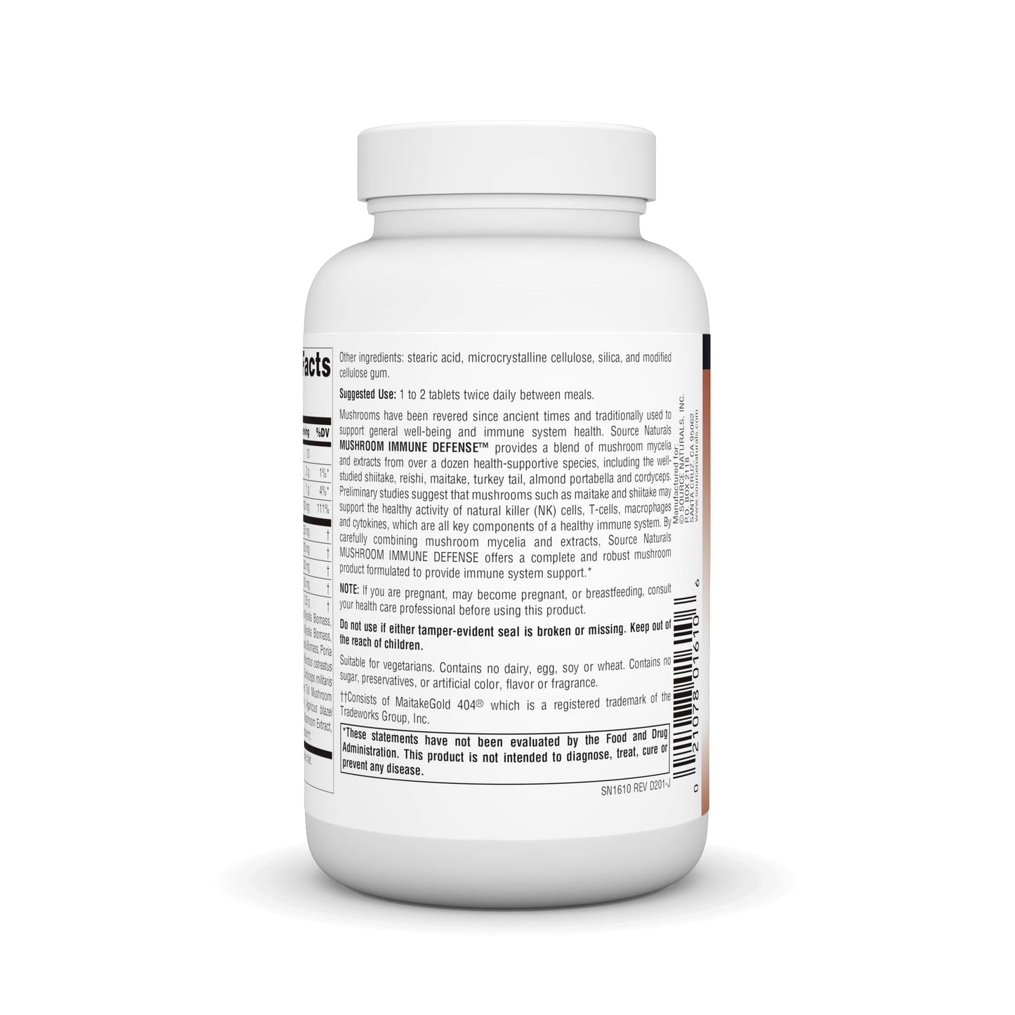 Source Naturals Mushroom Immune Defense, 120 Tablets