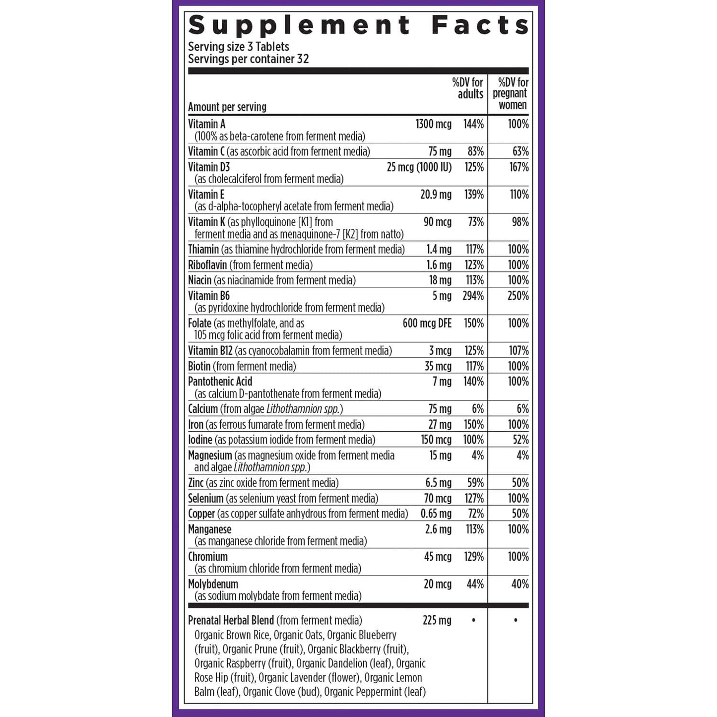 New Chapter Advanced Perfect Prenatal Vitamins Tablet, 96 Count