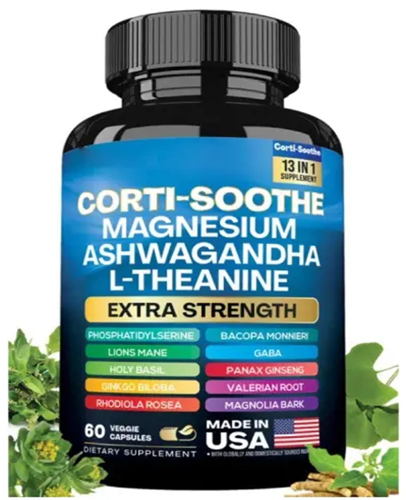 Zoyava Corti-Soothe Cortisol Supplement Capsules 60 Count
