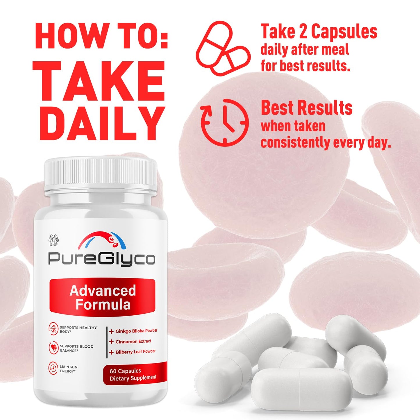 MJO Pure Glyco Capsules 180 Capsules