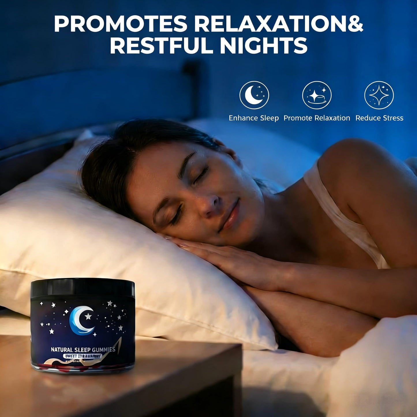Eudaimona Natural Sleep Gummies for Adults - Melatonin Free - Sleep+ Gummies, 60 Count
