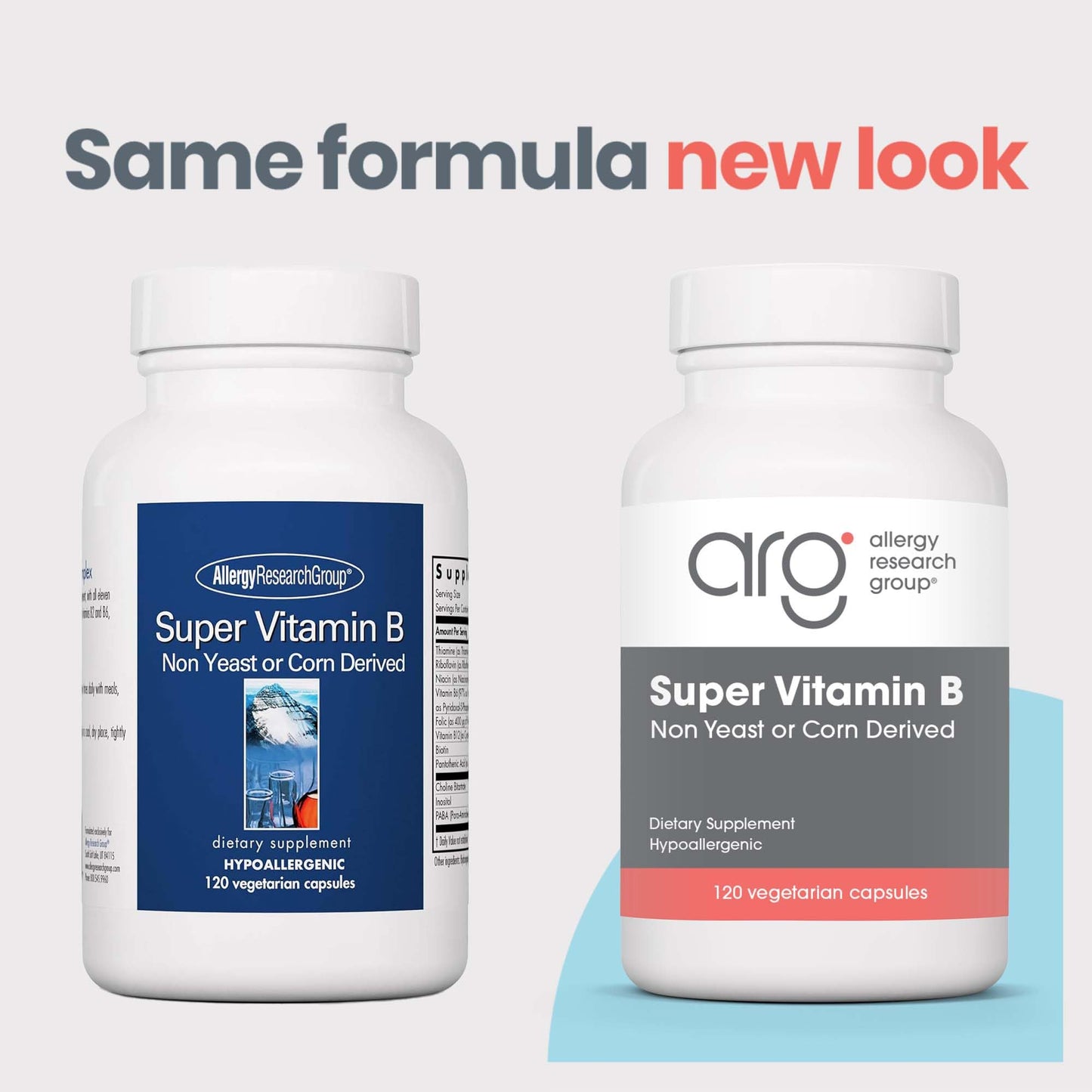 Allergy Research Group ARG Super Vitamin B - Complete B Vitamin Supplement - Capsule, 120 Count