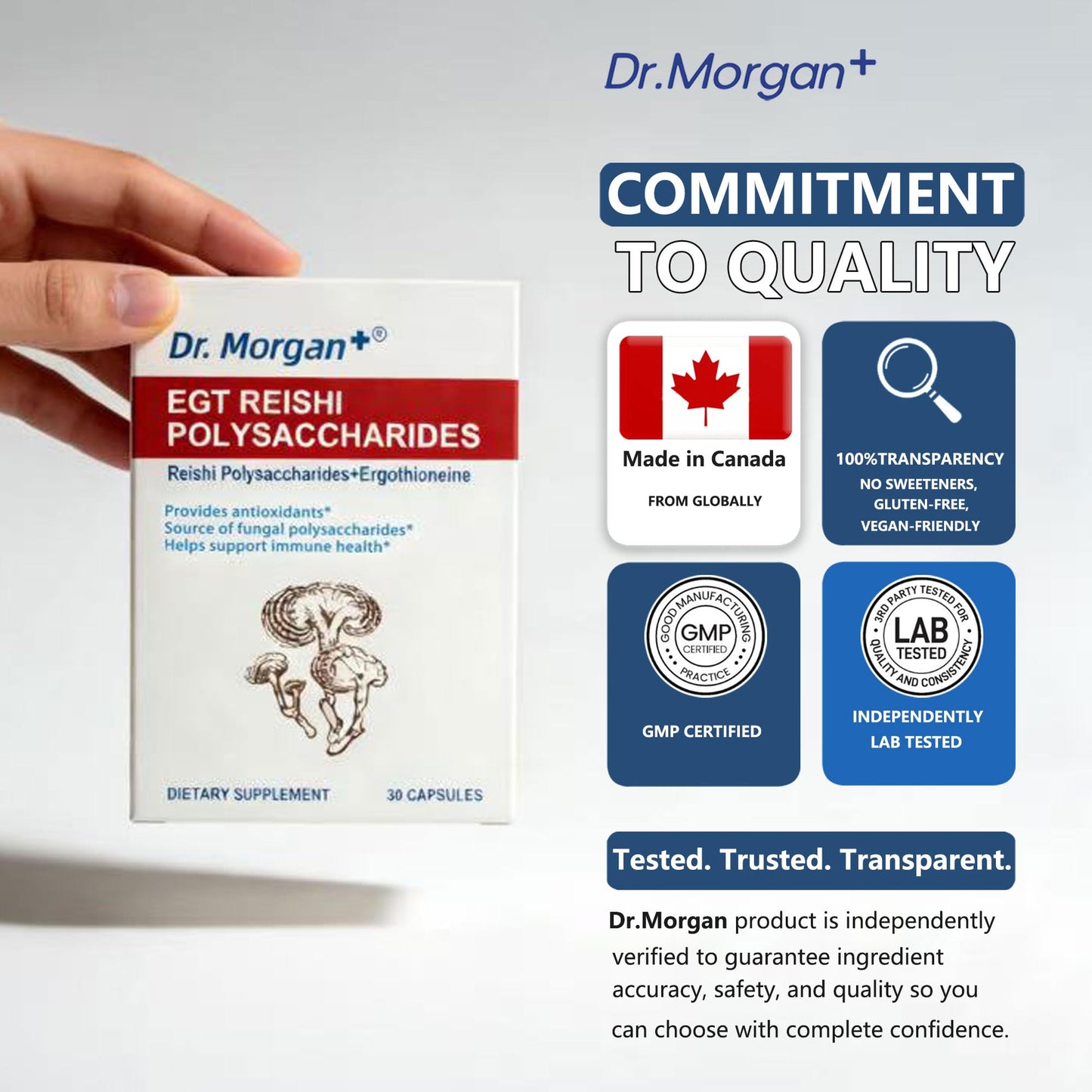 DR.MORGAN Ergothioneine & Reishi Polysaccharides Capsule 0.25