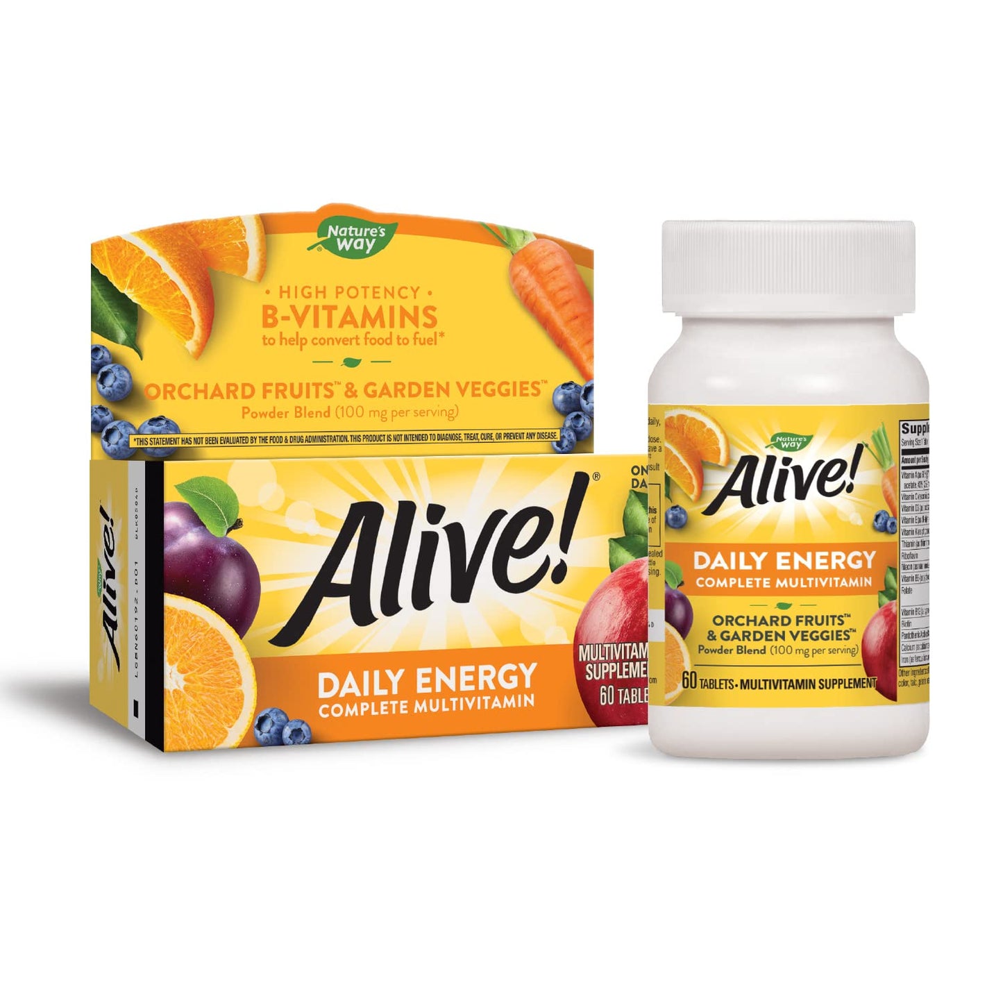 Nature’s Way Alive! Daily Energy Multivitamin 22 Vitamins and Minerals, 120 Tablets