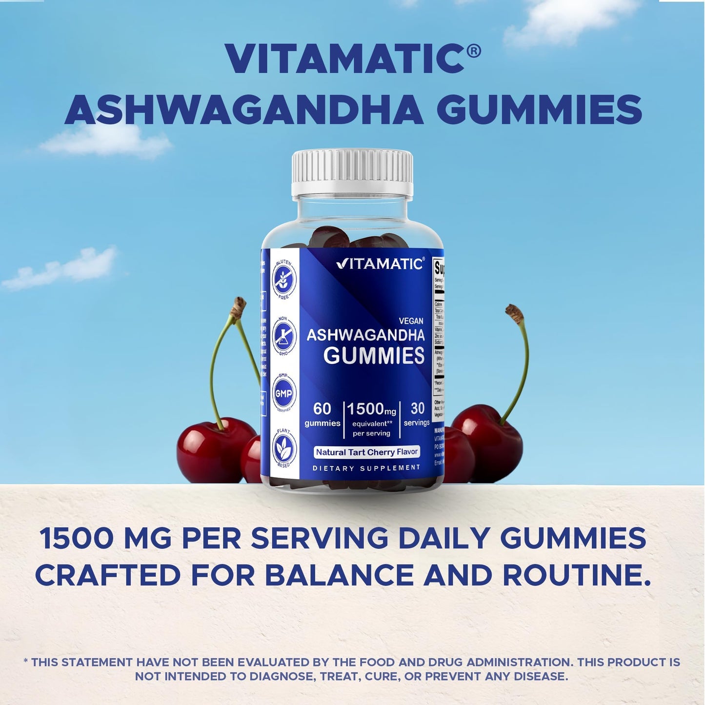 Vitamatic Ashwagandha Gummies 60 Gummies