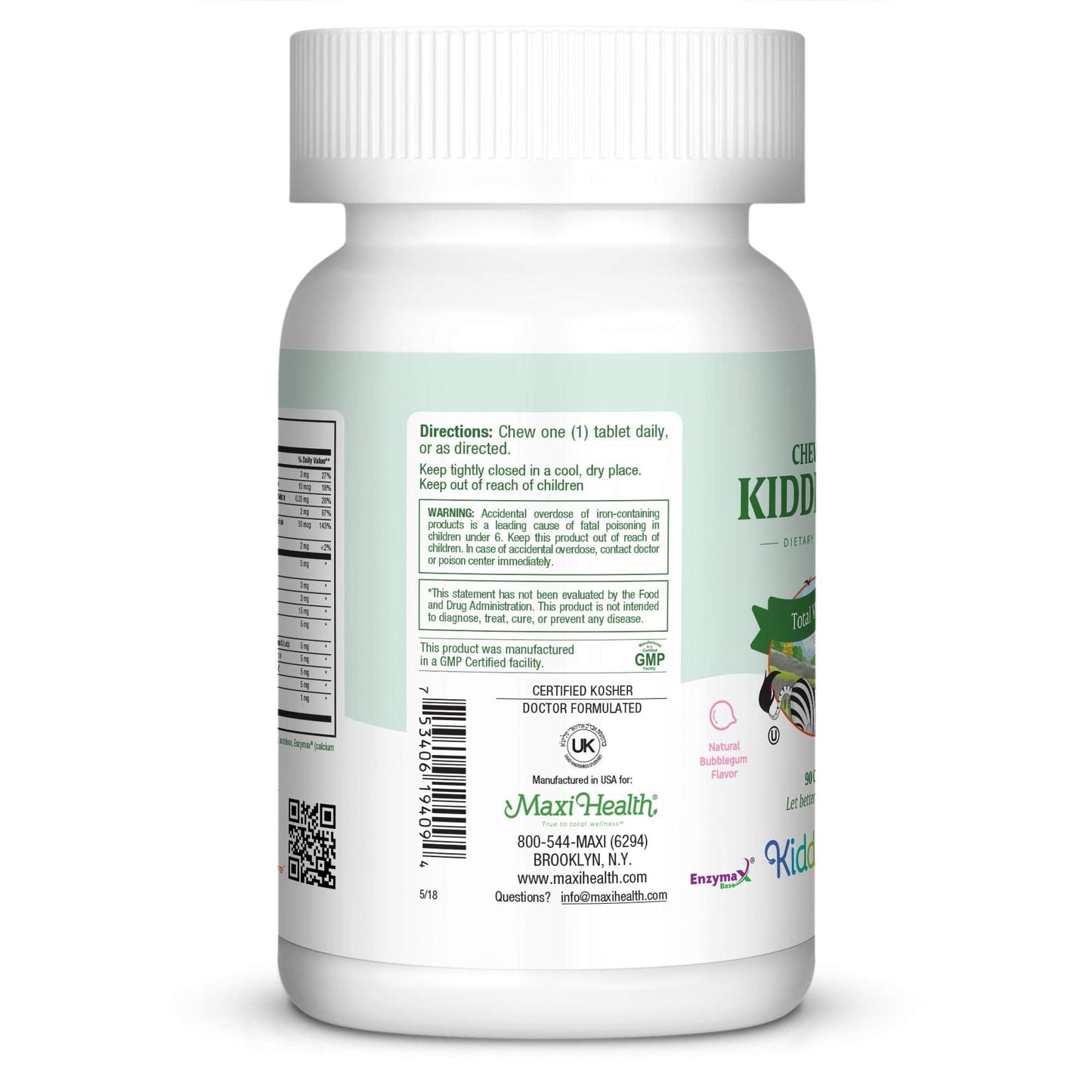 Maxi Health Kids Chewable Multivitamin Tablets, 90 Count