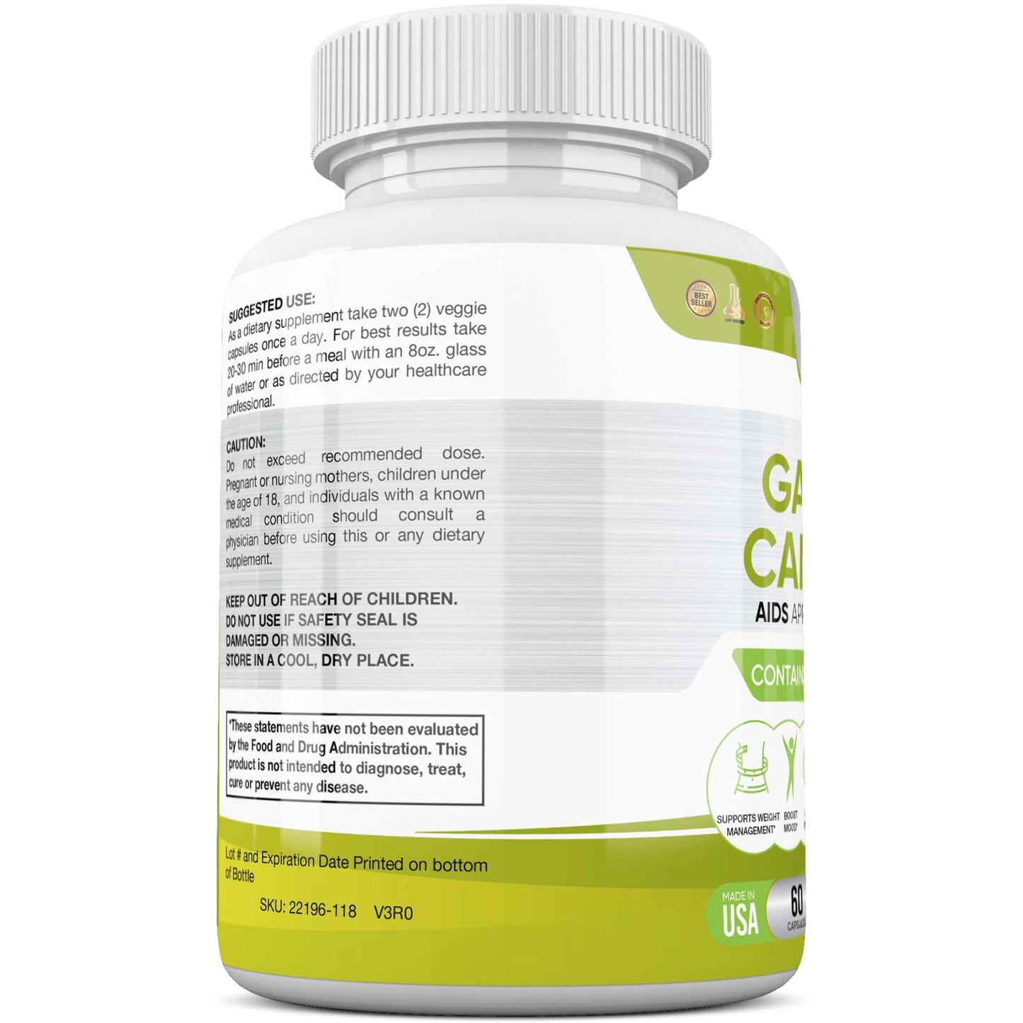 Slim Heat Garcinia Cambogia Extract with 95% HCA, 60 Capsules