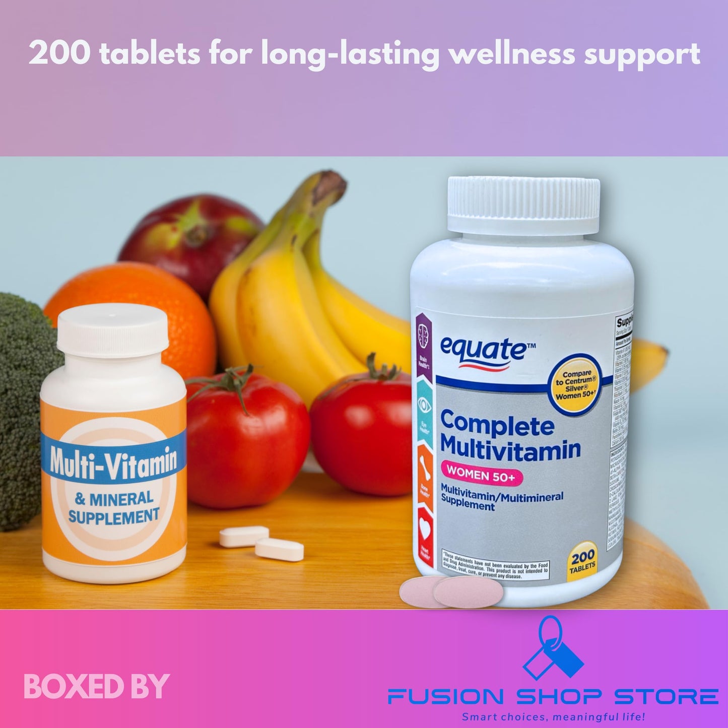 Fusion Shop Store One Daily Multivitamin Multimineral for Women Tablet 200 Count