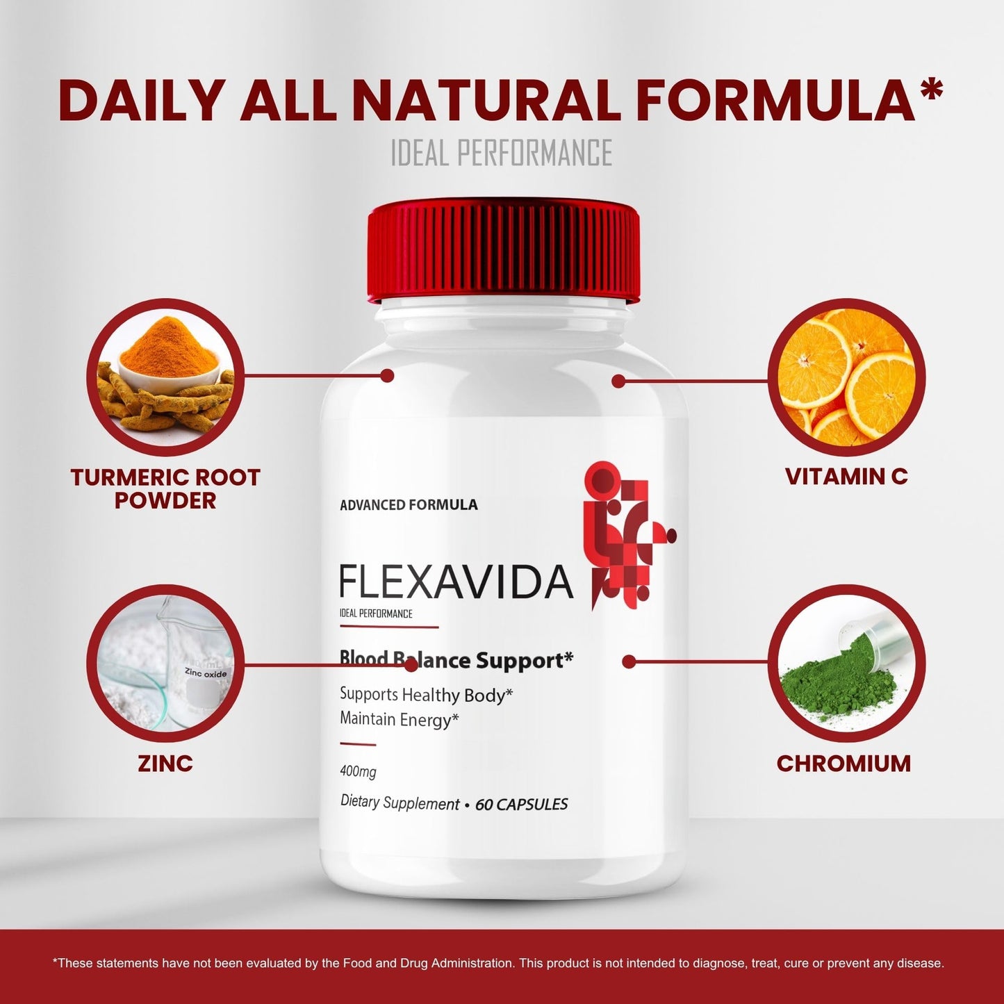 IDEAL PERFORMANCE Flexavida Blood Optimizer Capsule, 180 Count