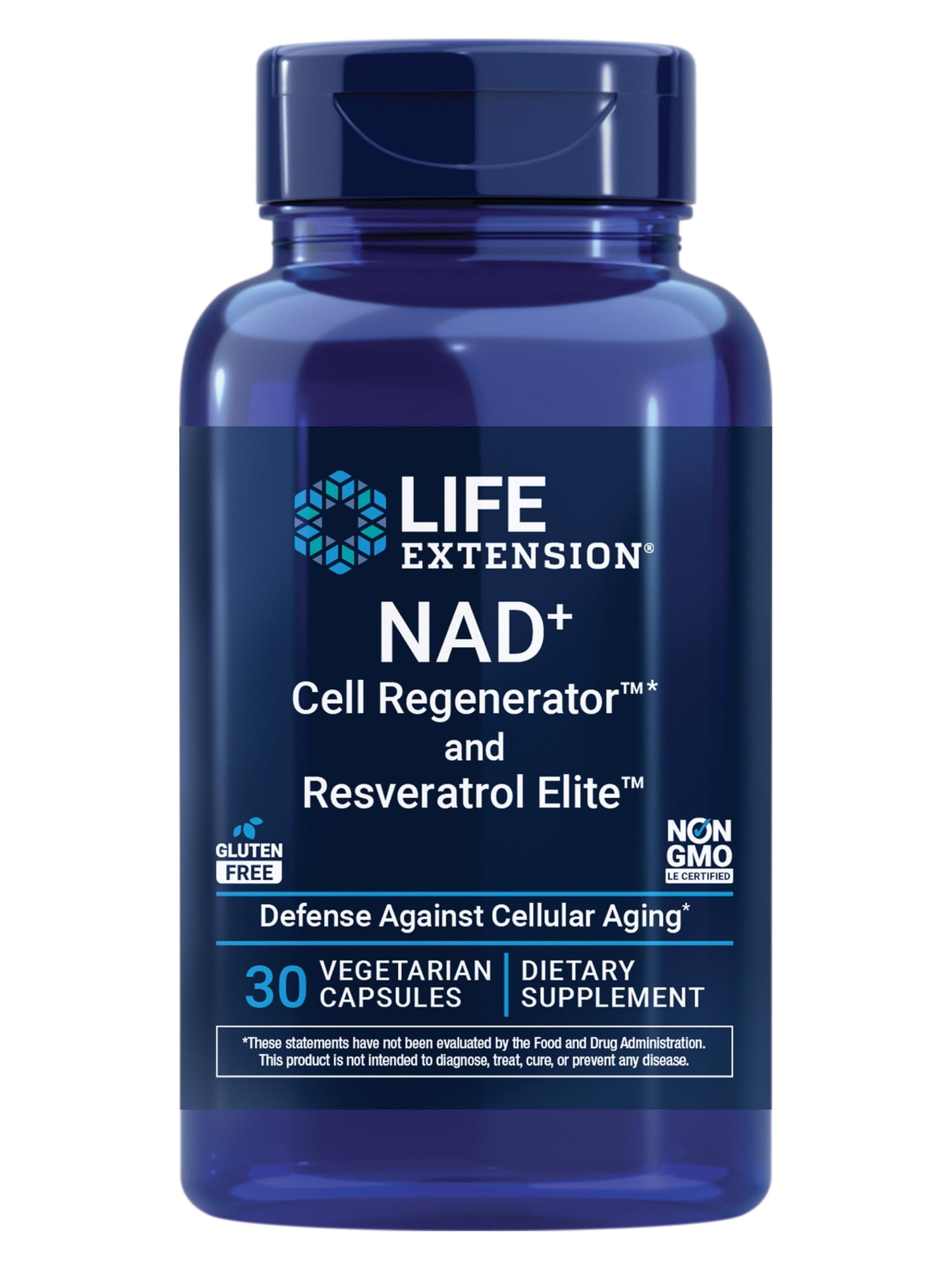 Life Extension NAD+ Cell Regenerator and Resveratrol Elite Capsule 30 Count