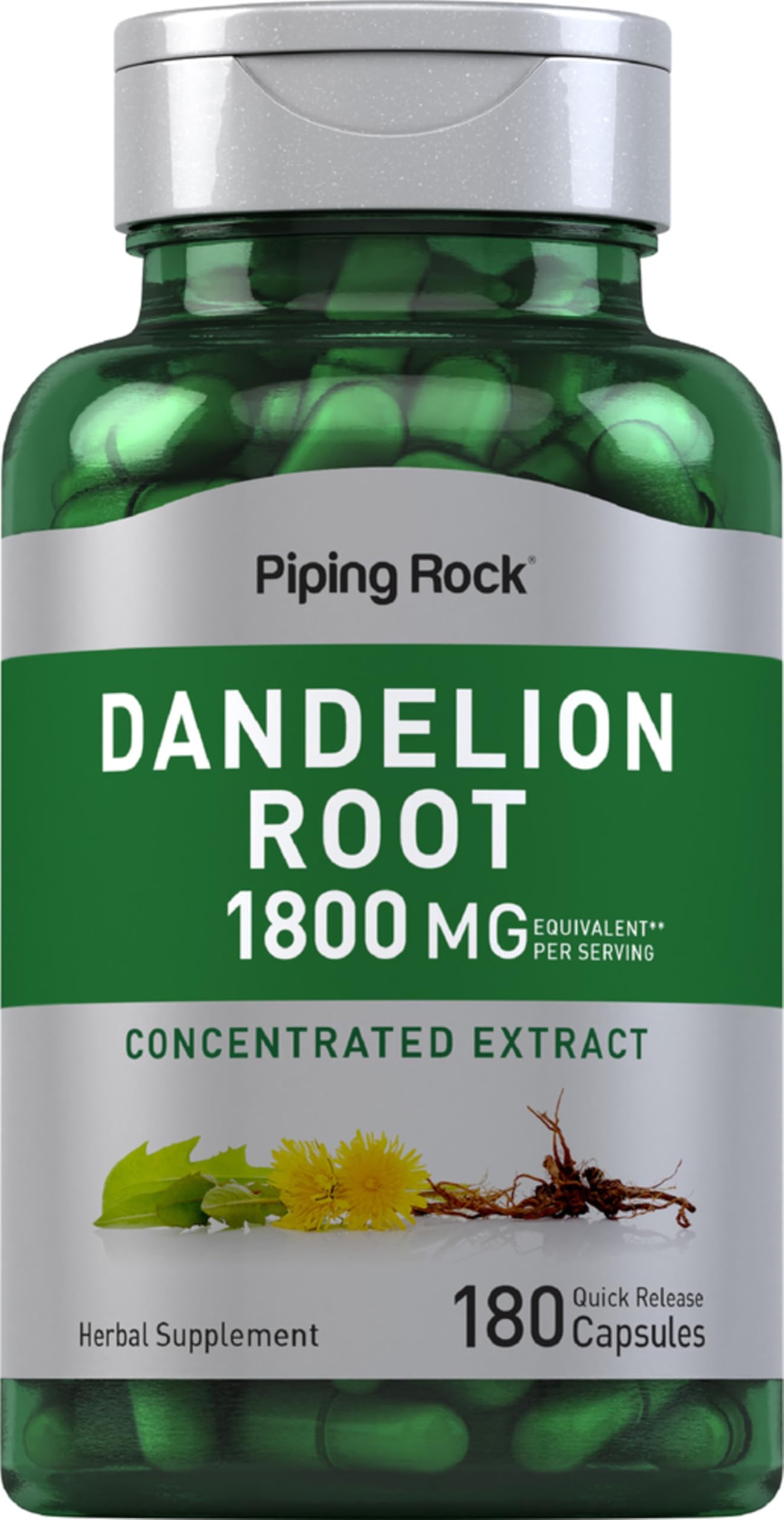 Piping Rock Dandelion Root Extract 180 Capsules
