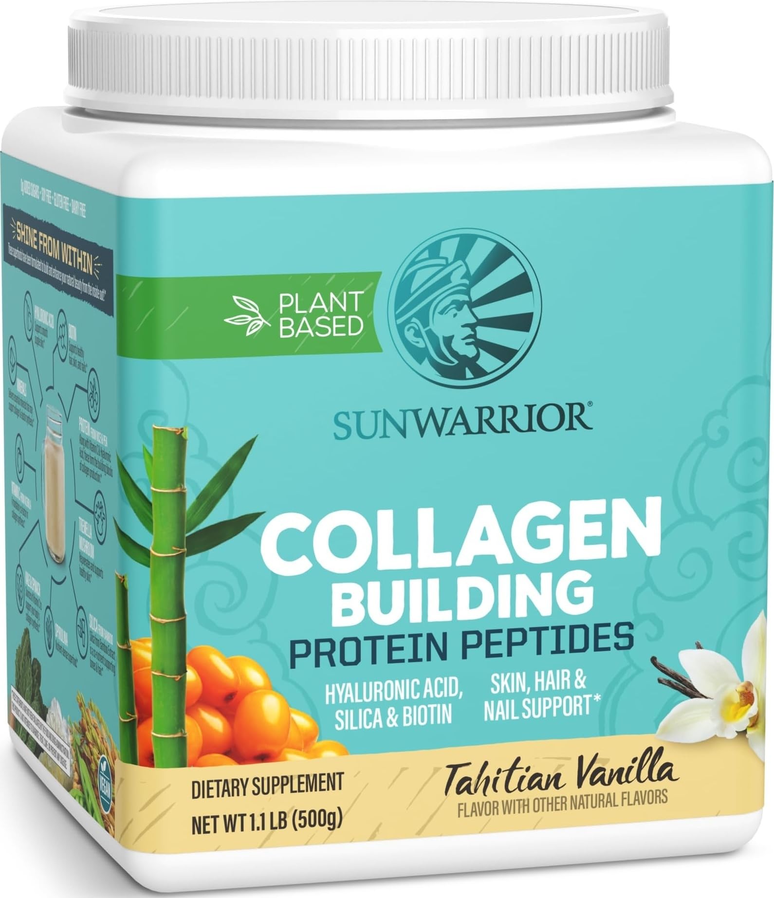 Sunwarrior Vegan Collagen Protein Powder Vanilla, 20 Servings