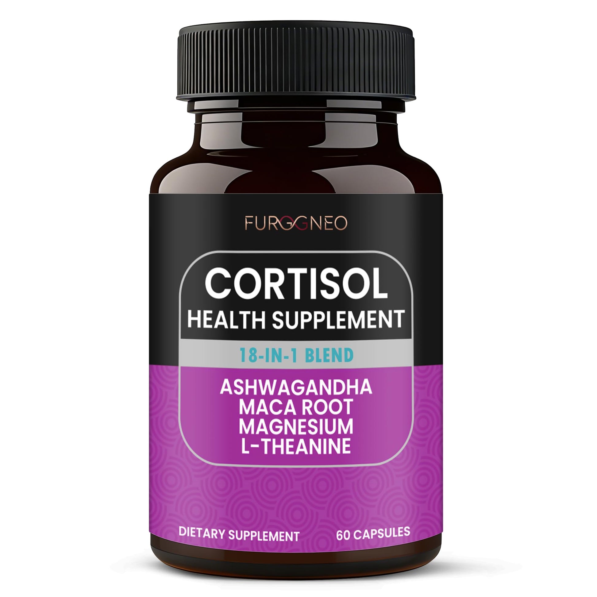 GTONGUOO Cortisol Supplements for Women, Stress Relief, Hormone Balance, 60 Capsules