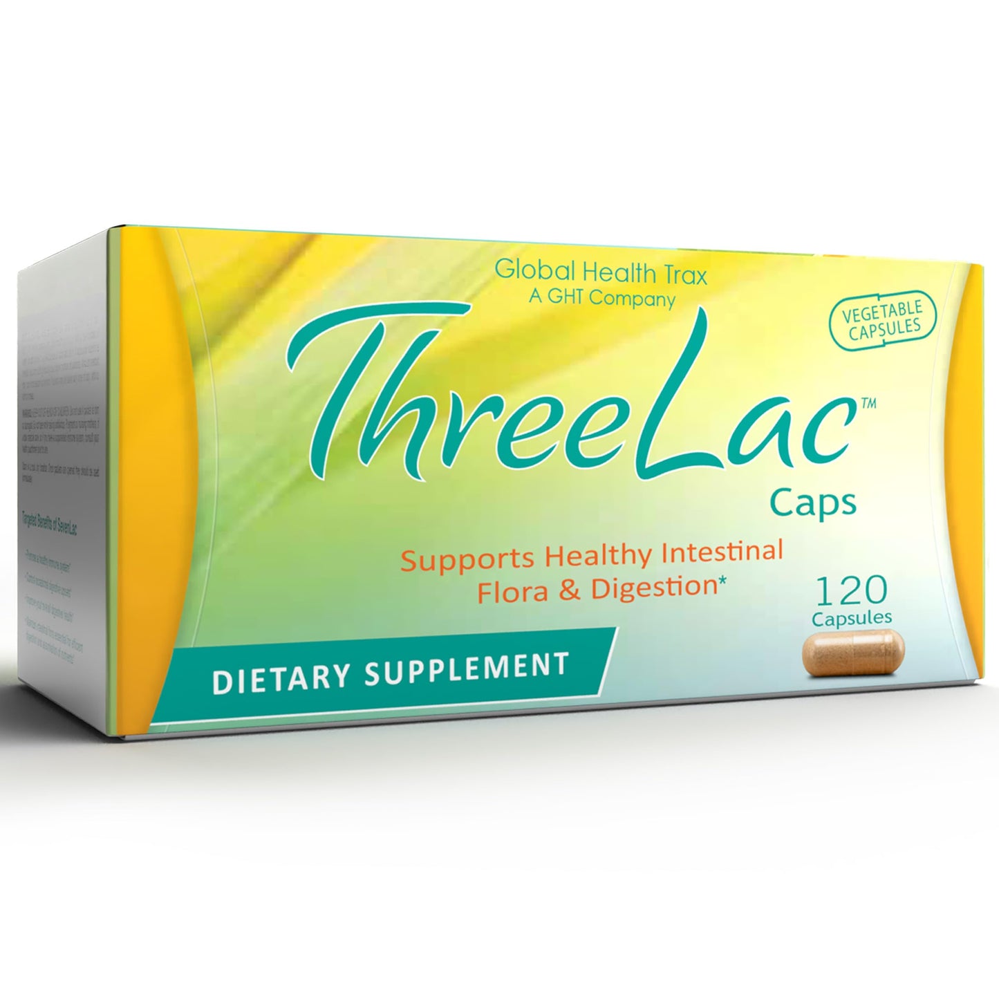 GHT Global Health Trax ThreeLac Probiotic Capsules 120 Count