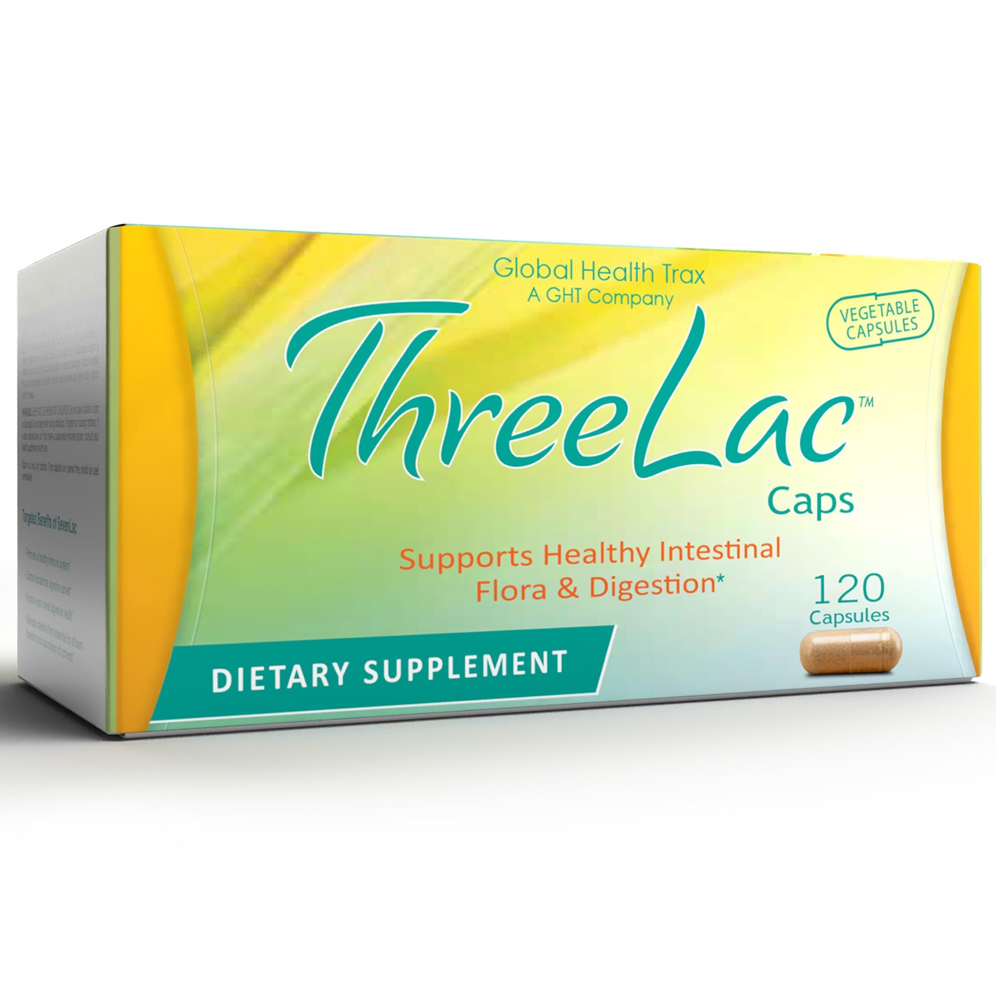 GHT Global Health Trax ThreeLac Probiotic Capsules 120 Count