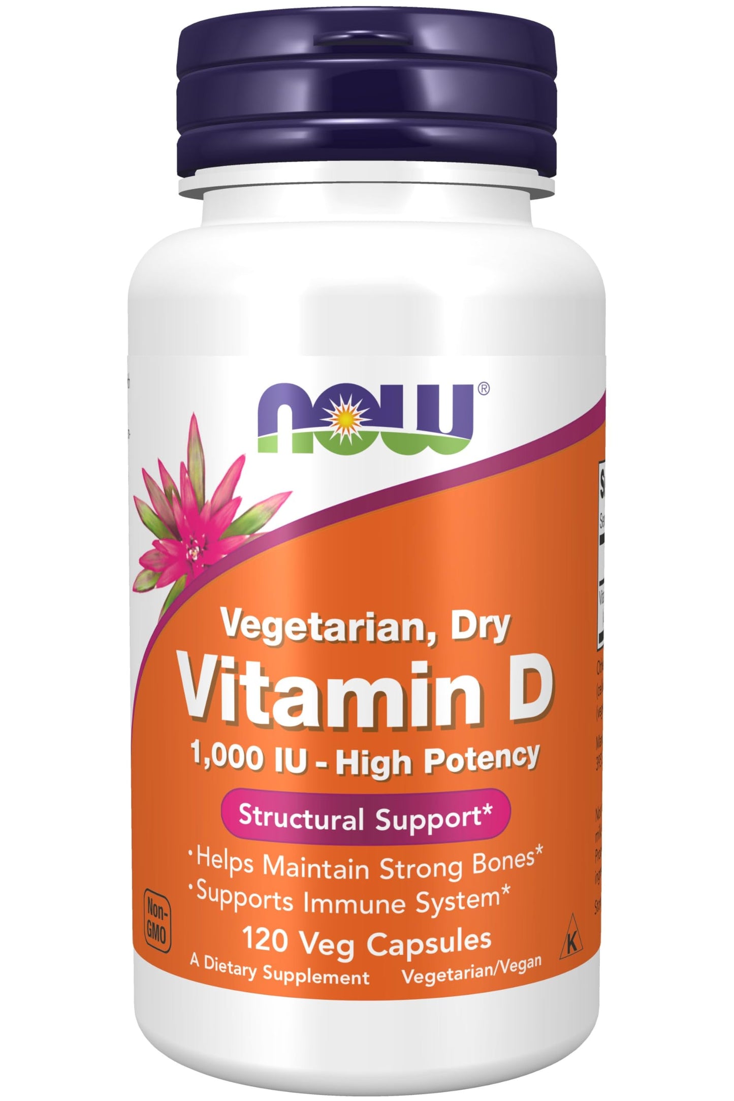 NOW Foods Vitamin D3 1000 IU Capsule 1 Count