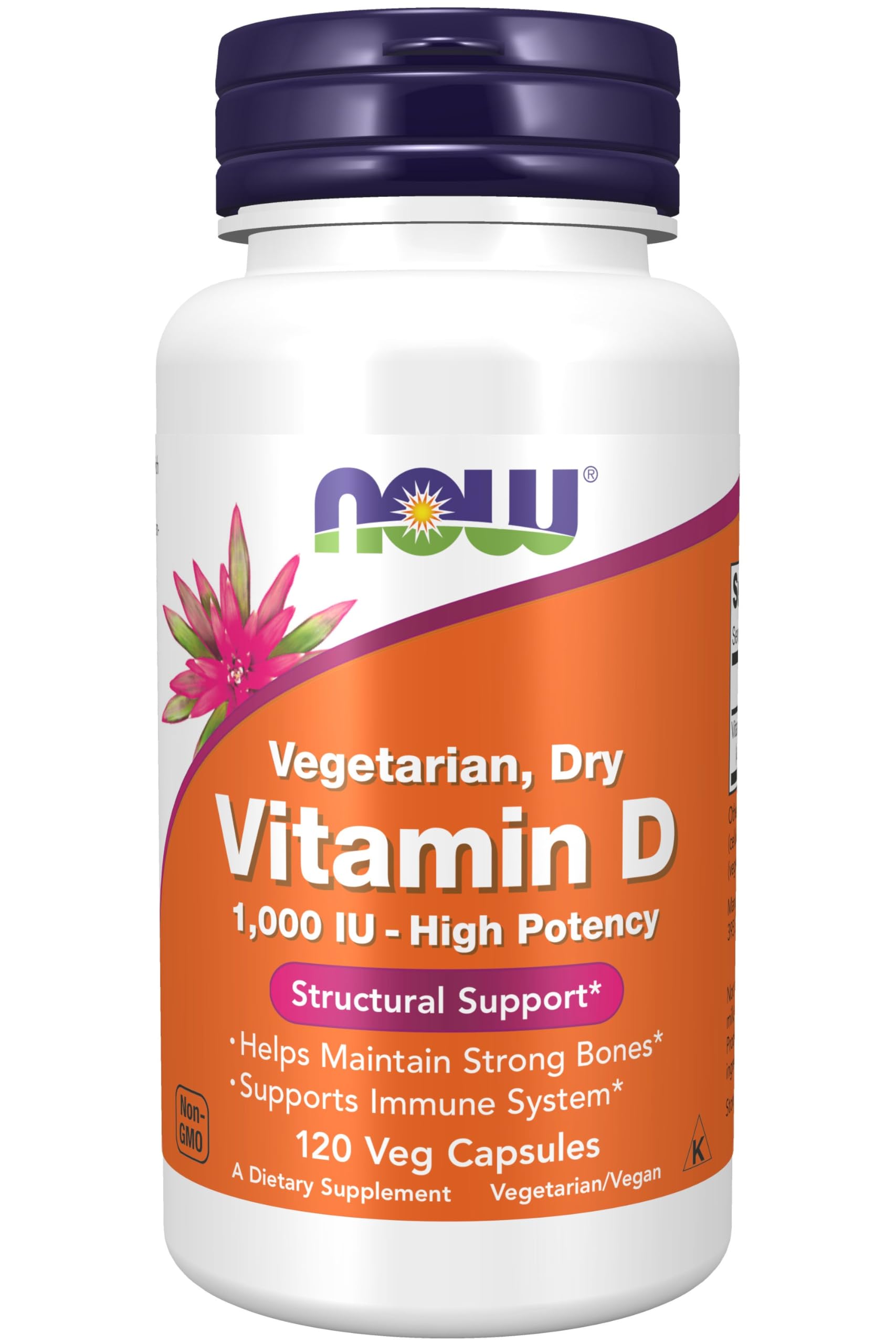 NOW Foods Vitamin D3 1000 IU Capsule 1 Count
