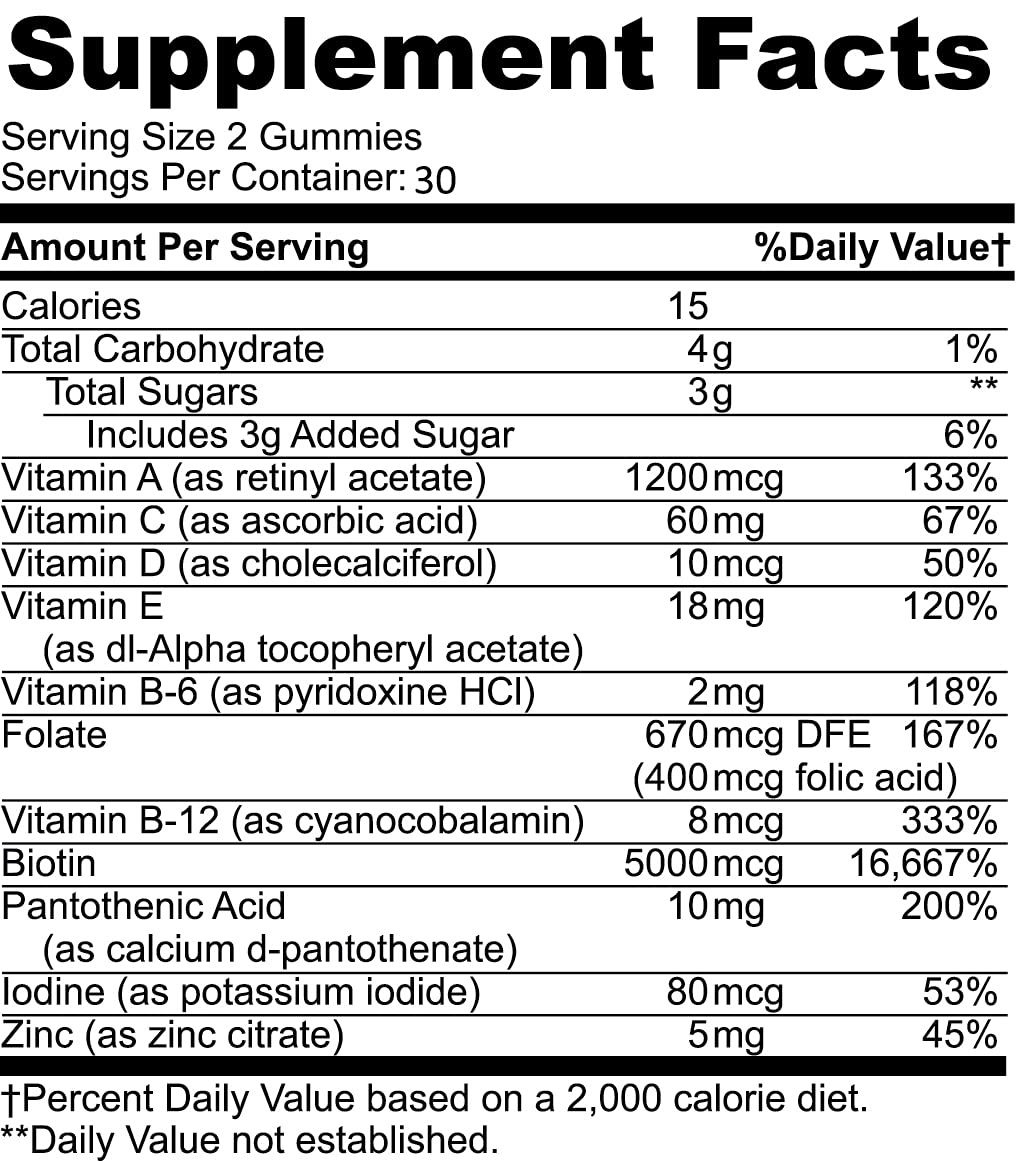 Katherine & Clark Panto Gold Vitamin B5 Pantothenic Acid Gummies - Chewable - 60 Count