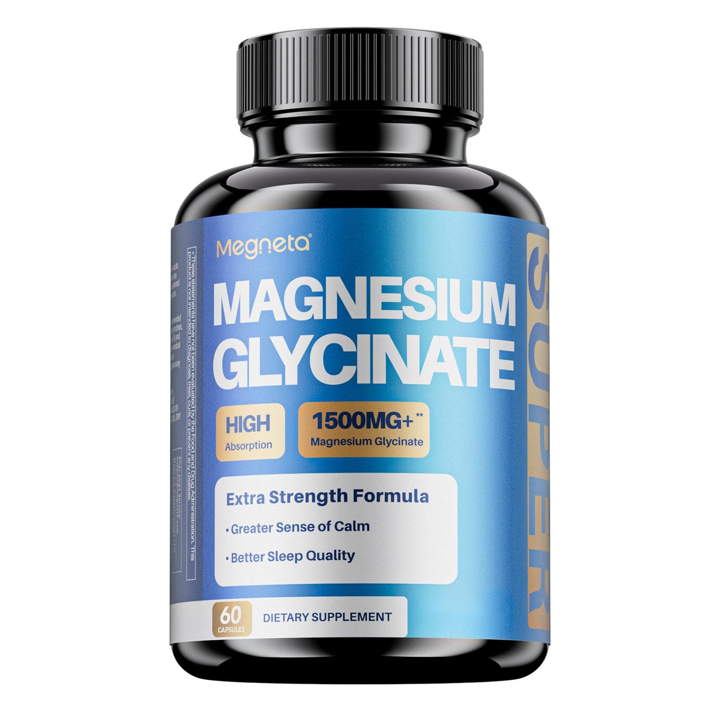 MEGNETA Magnesium Glycinate Capsules 60 Count