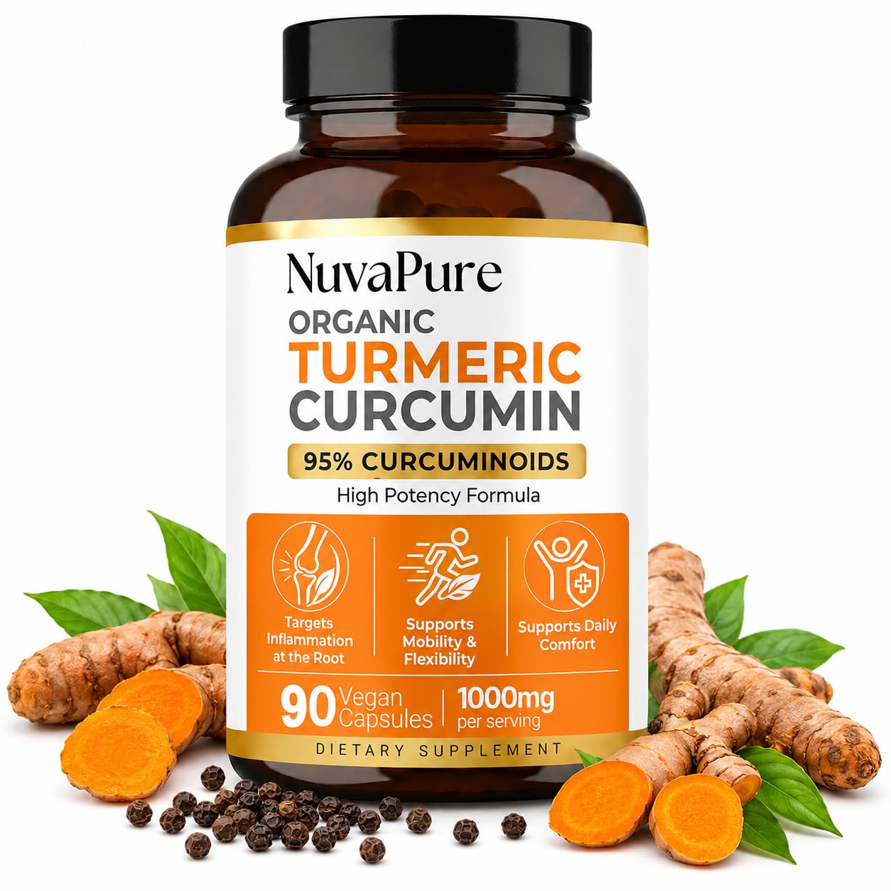 Pillow Daddy Nuvapure Turmeric with Black Pepper 1000mg Capsule, 1 Capsule