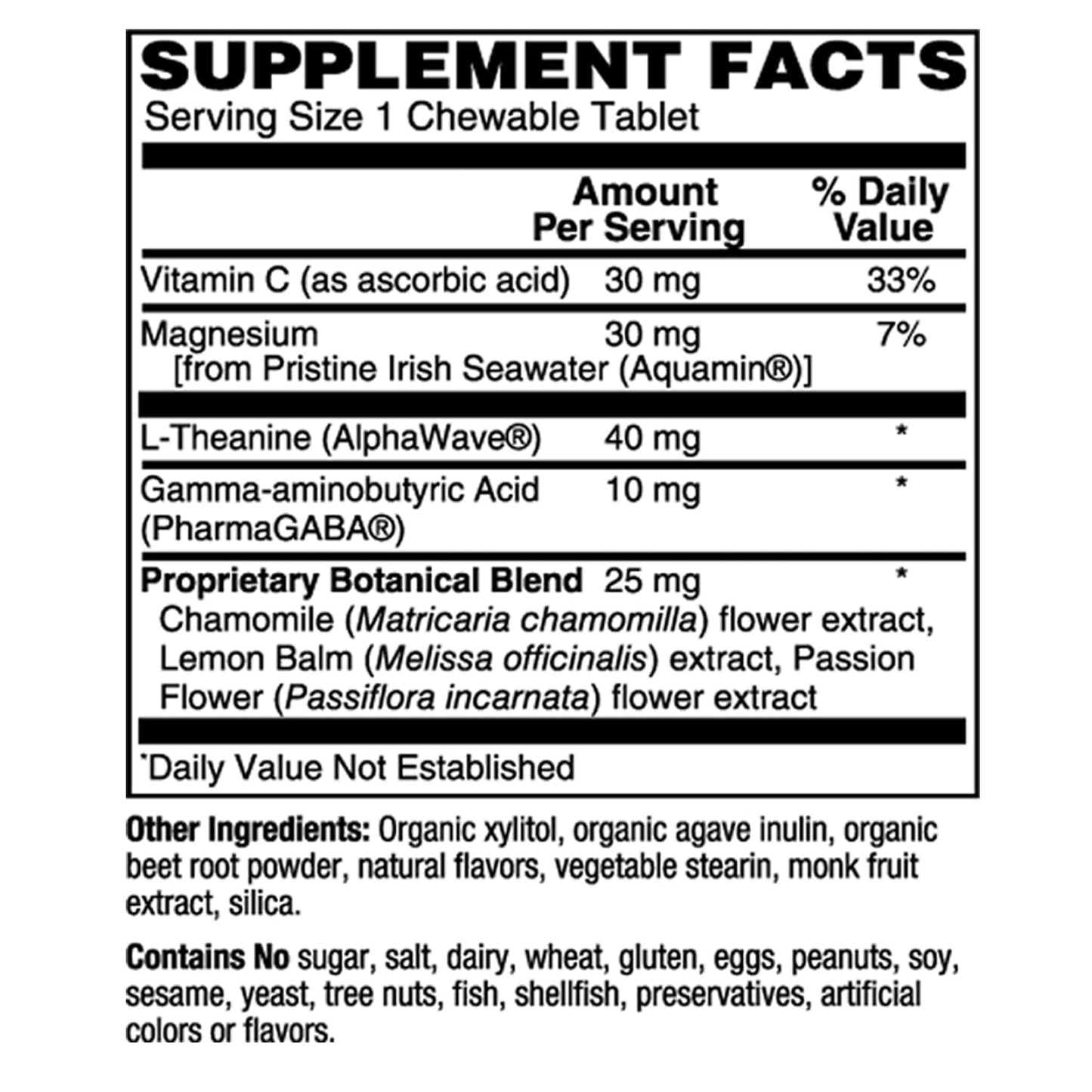 Holly Hill Health Foods Kid's Calm Chewable Tablets 30 Count