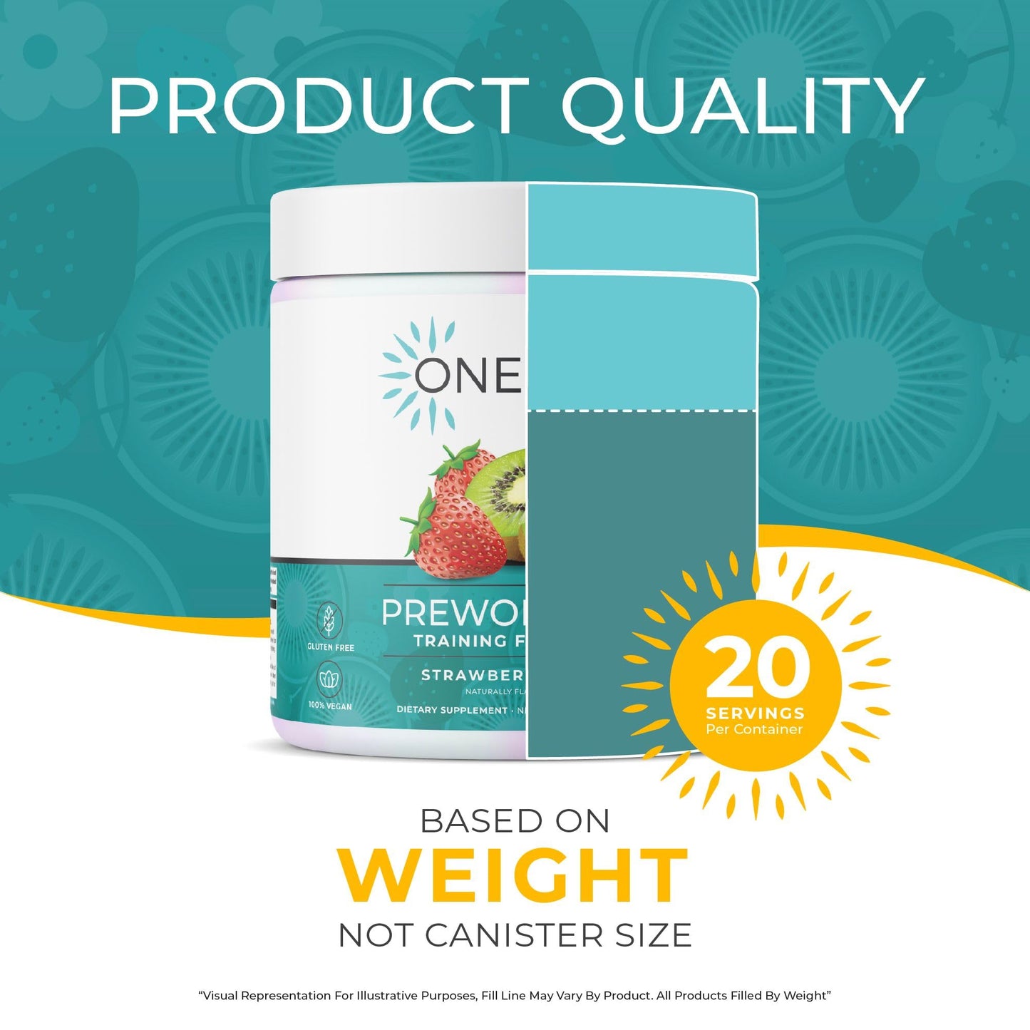 One Sol Pre-Workout for Women Powder, Enhanced Pump & Focus, 6.63 oz Strawberry Kiwi