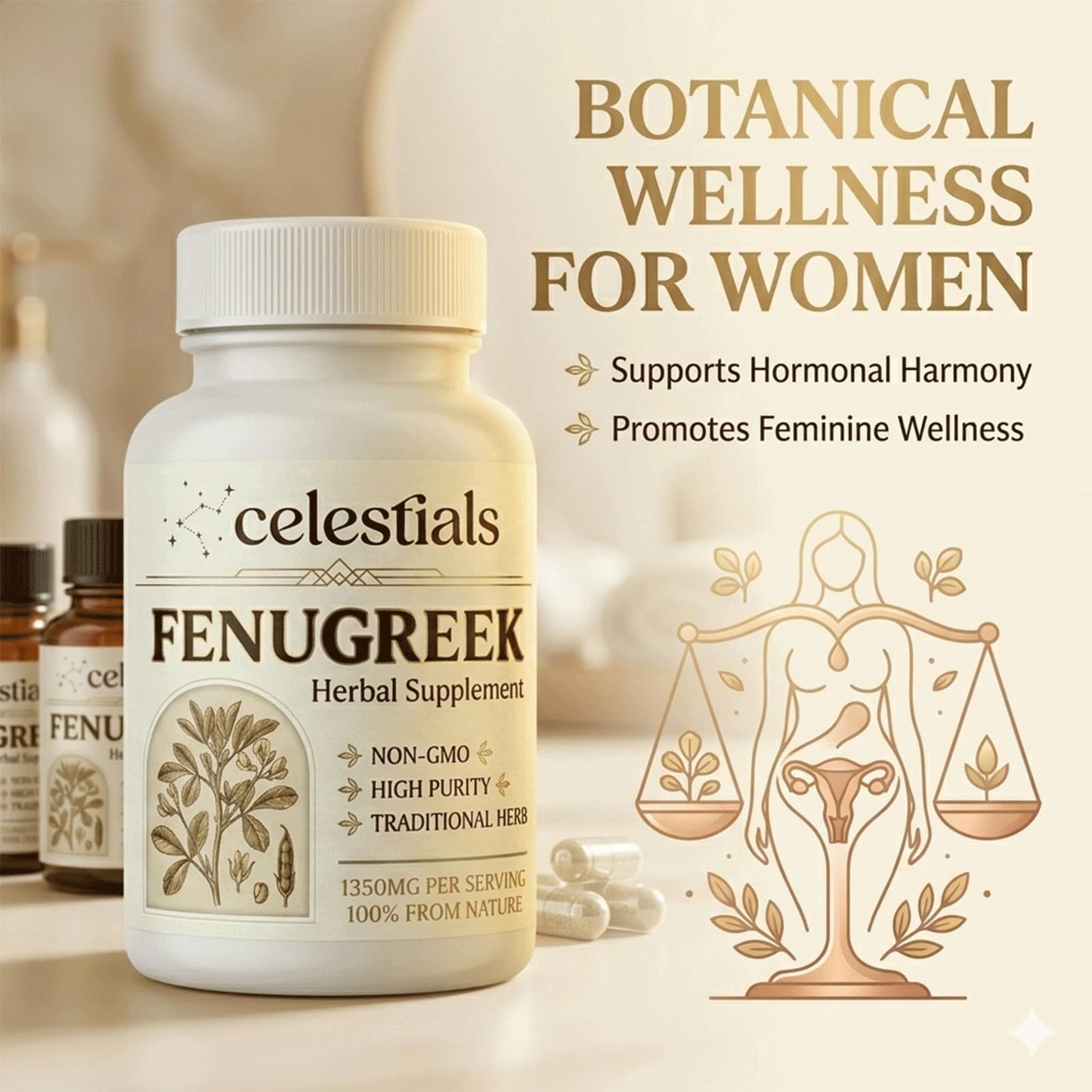 XRFOHCE Celestials Fenugreek, 60 Capsules