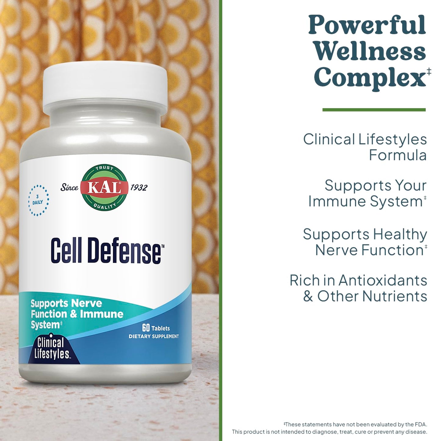 KAL Cell Defense Tablets, 60 Count