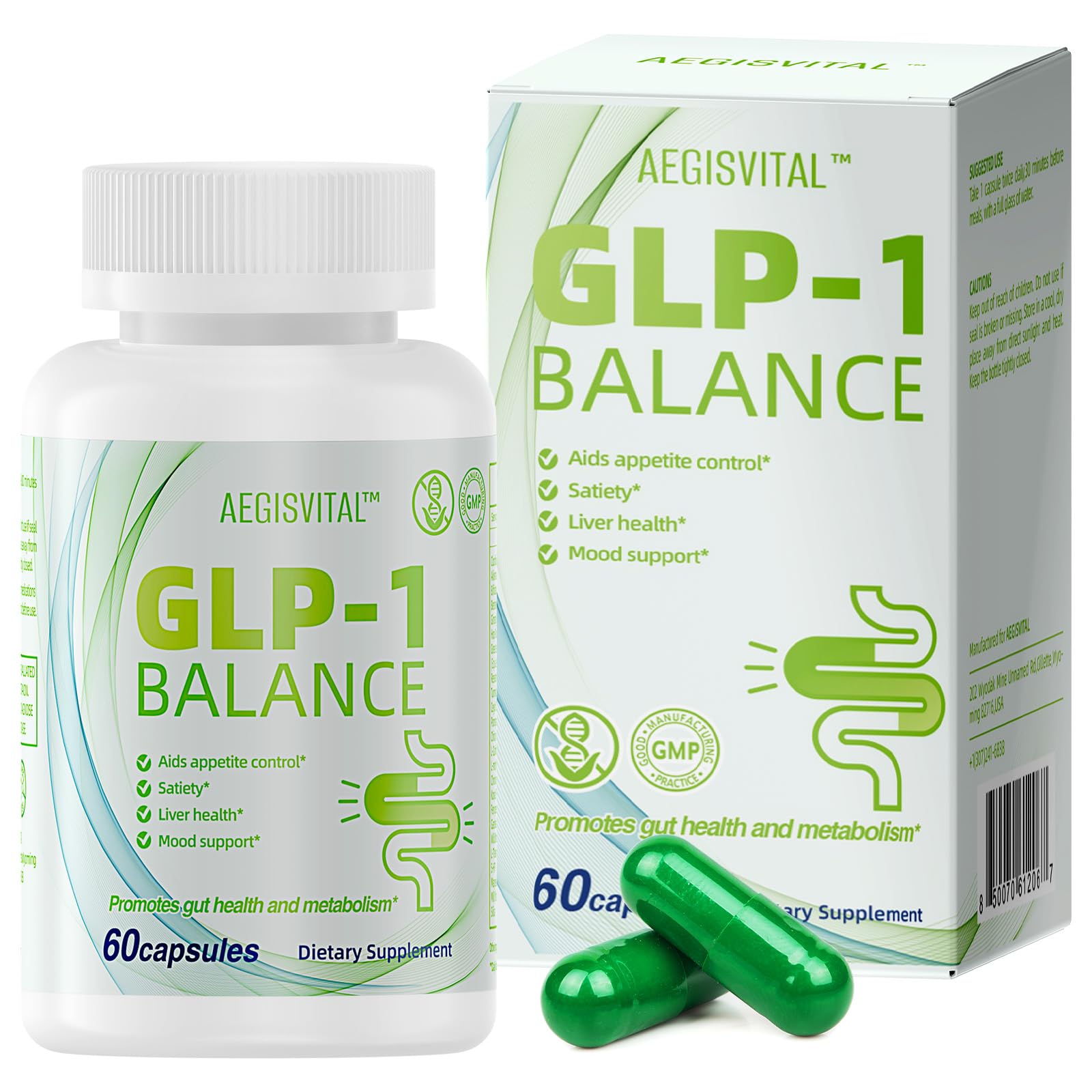 Aegisvital GLP1 Probiotic with Akkermansia Capsule 60 Count