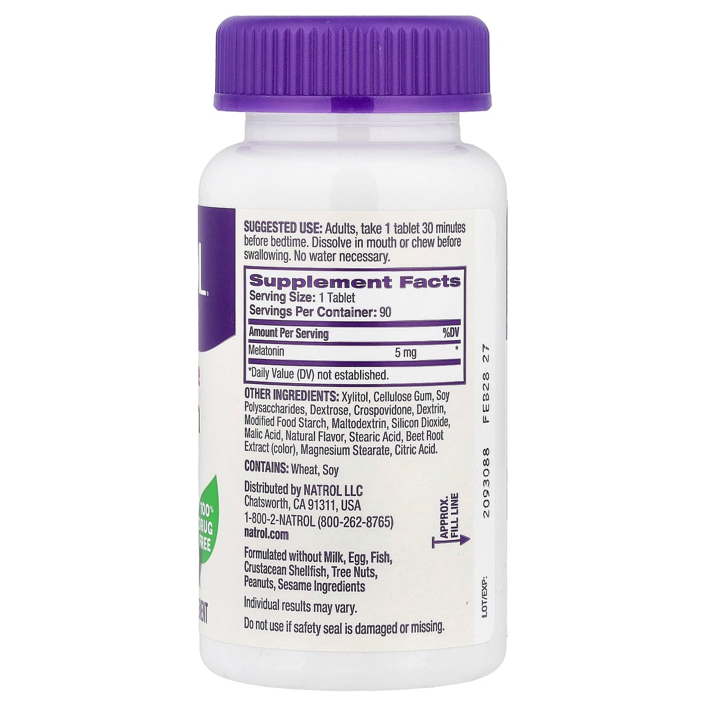 Natrol Melatonin Fast Dissolve 5 mg Tablets, 270 Tablets