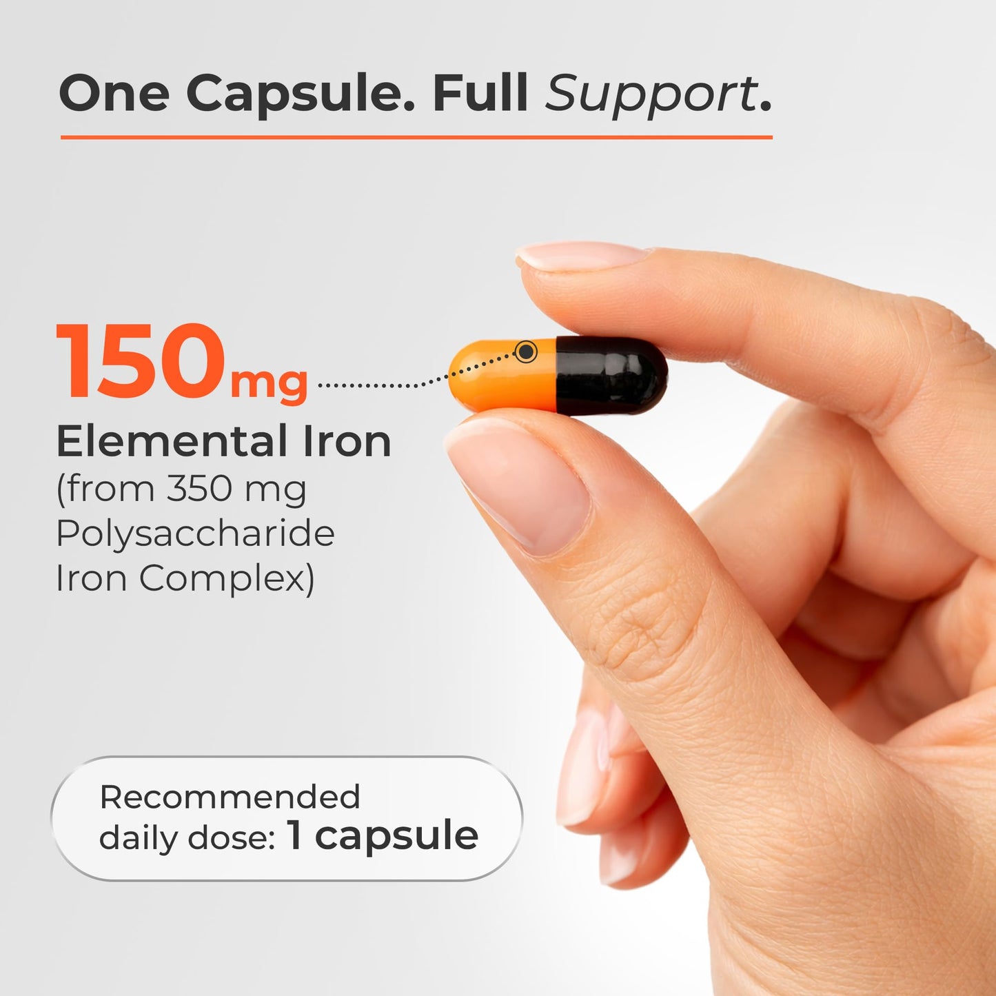 POLYRIDE FE Vegan Iron Supplement Capsule 1 Count