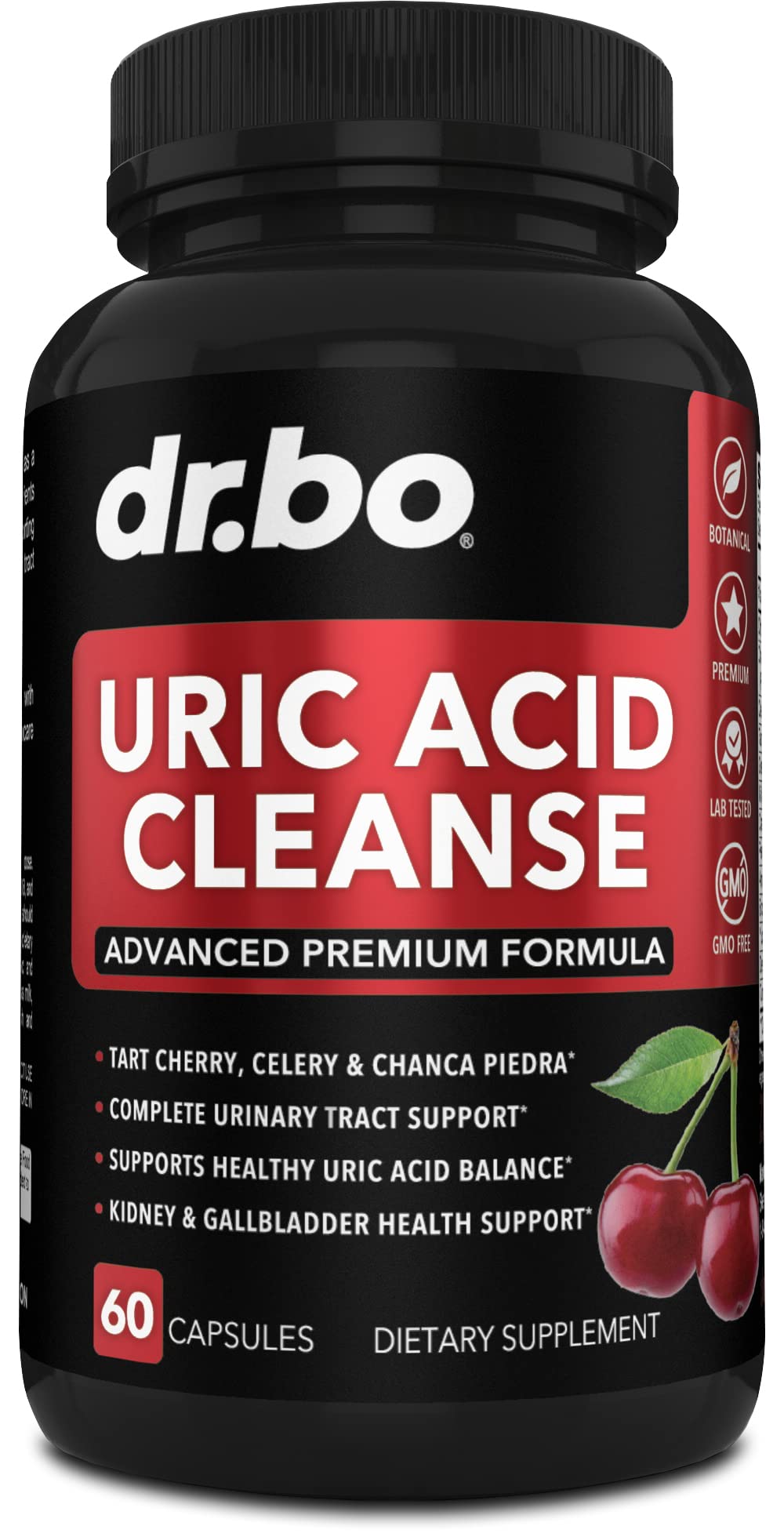 DR. BO Uric Acid Cleanse Support Supplement Capsules, 60 Count