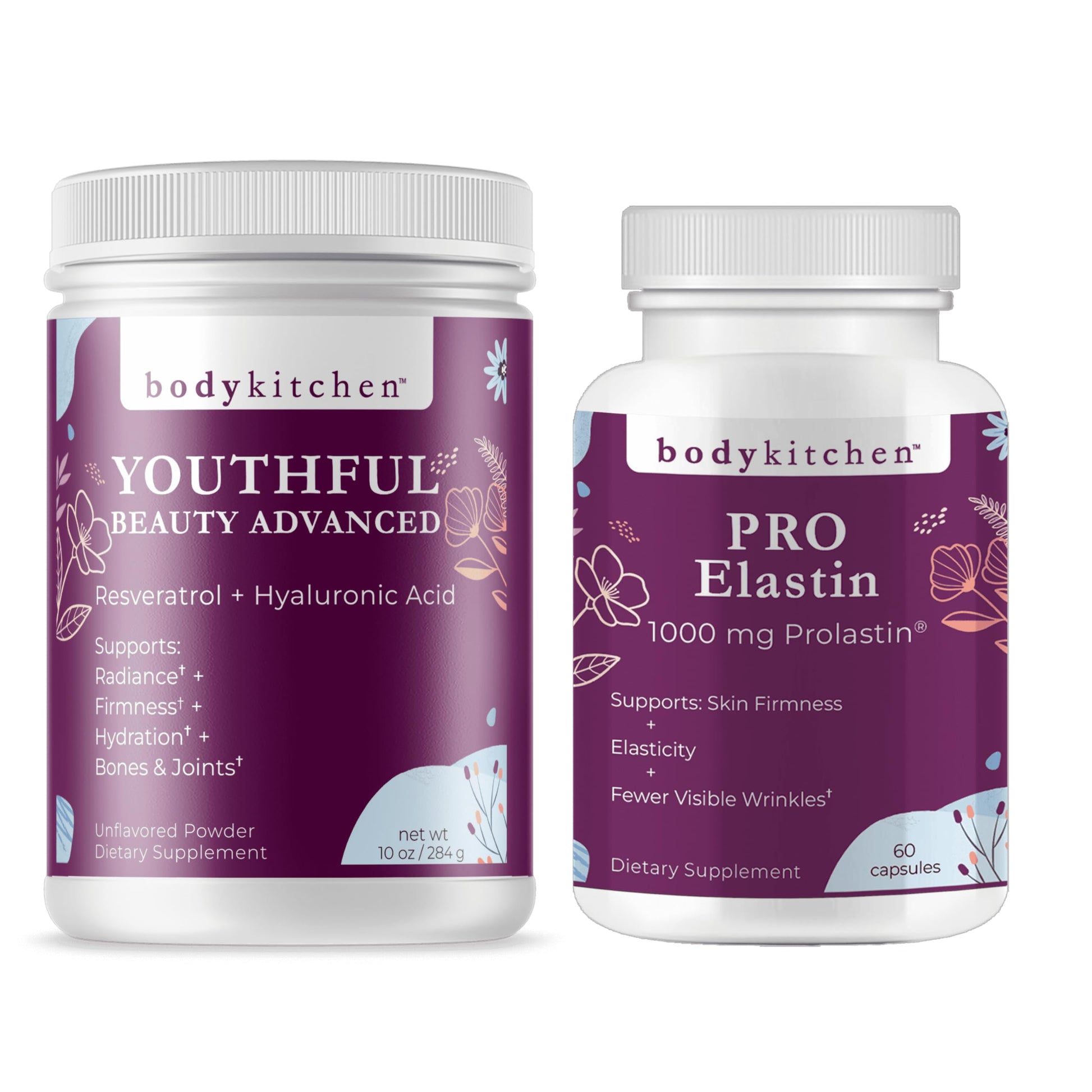 Body Kitchen Pro Elastin Peptides & Youthful Beauty Collagen Bundle Powder 10 Count