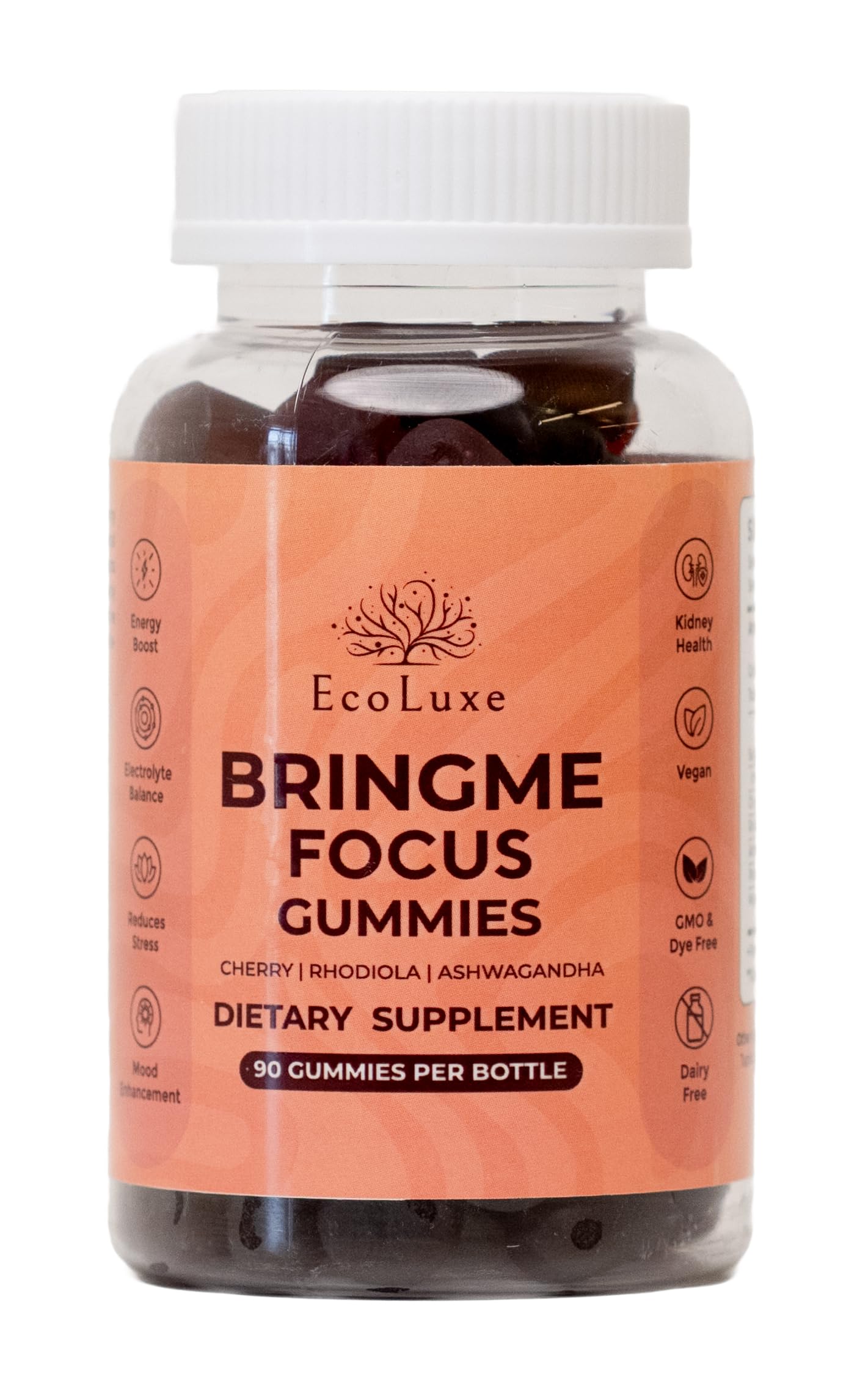 EcoLuxe BRINGME Focus Gummies, 90 Count