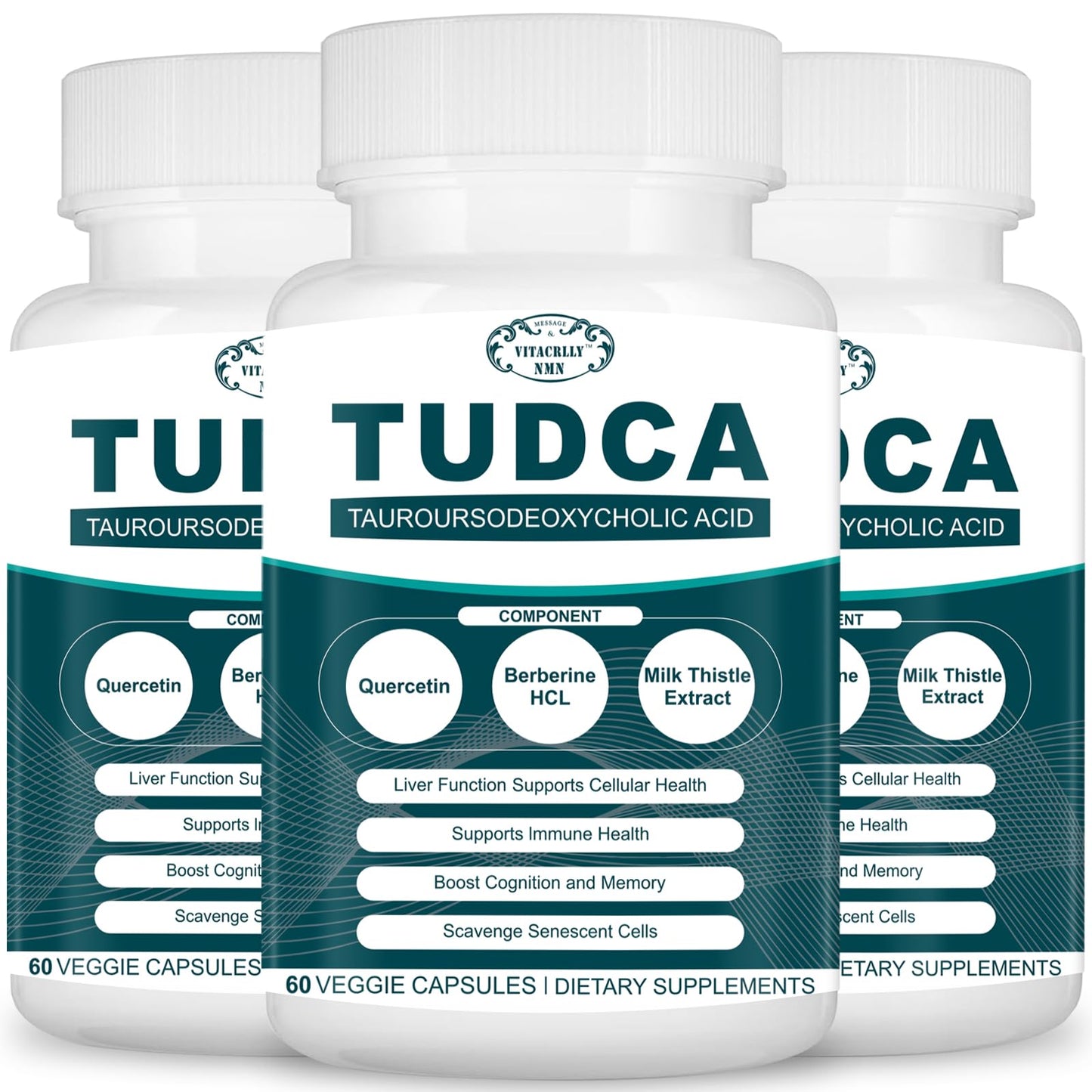 VITACRLLYNMN 2200MG TUDCA Liver Supplements 180 Capsules